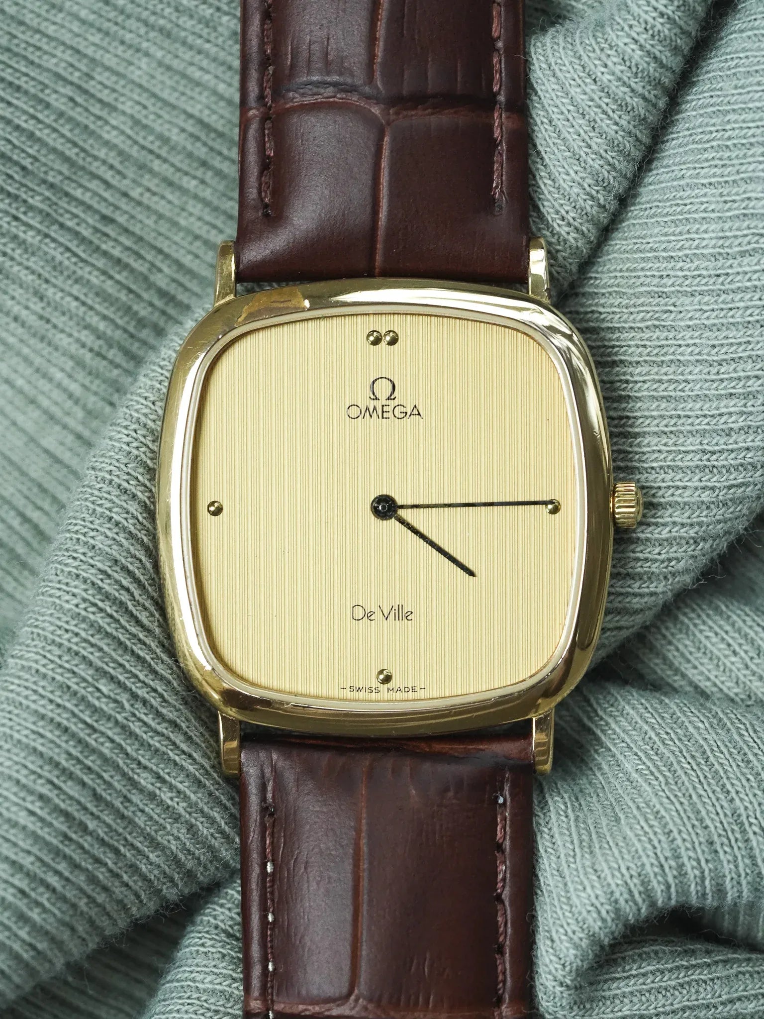 Omega - Gold Plated TV Tapestry Dial - 1990s