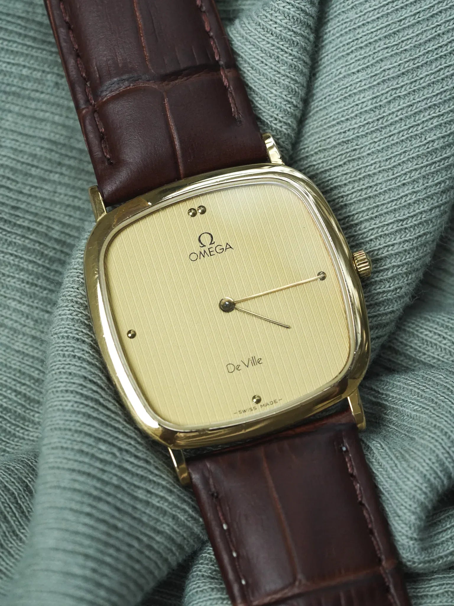 Omega - Gold Plated TV Tapestry Dial - 1990s