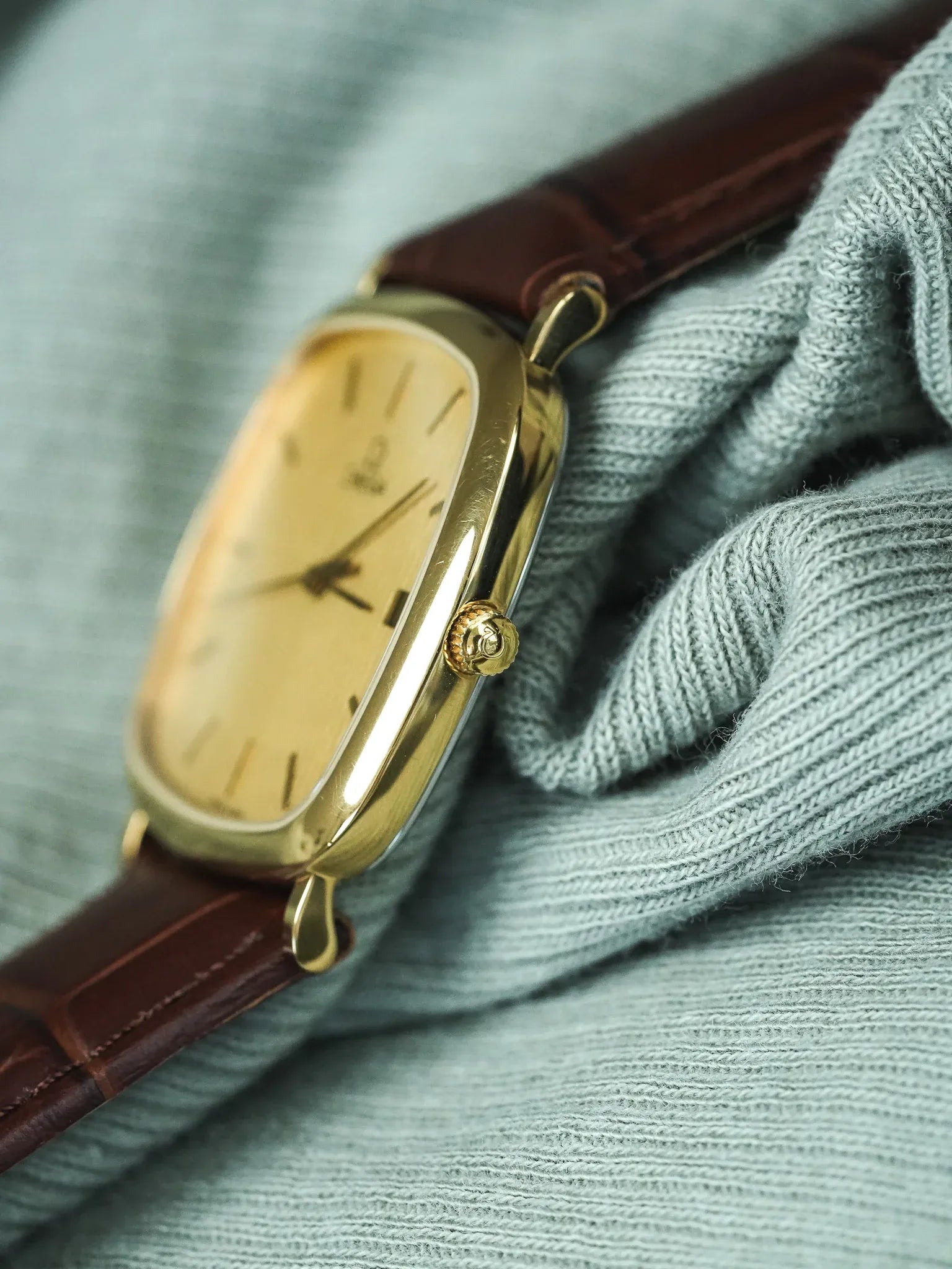 Omega - Gold Plated TV Tapestry Dial Date - 1990s