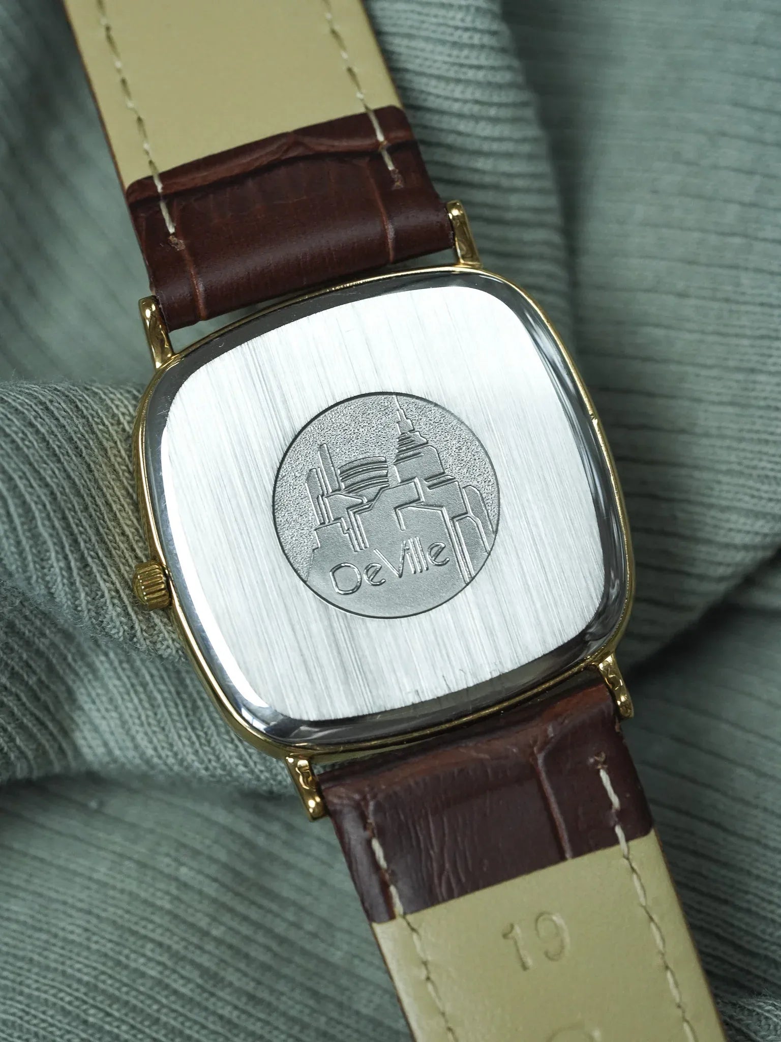 Omega - Gold Plated TV Tapestry Dial Date - 1990s