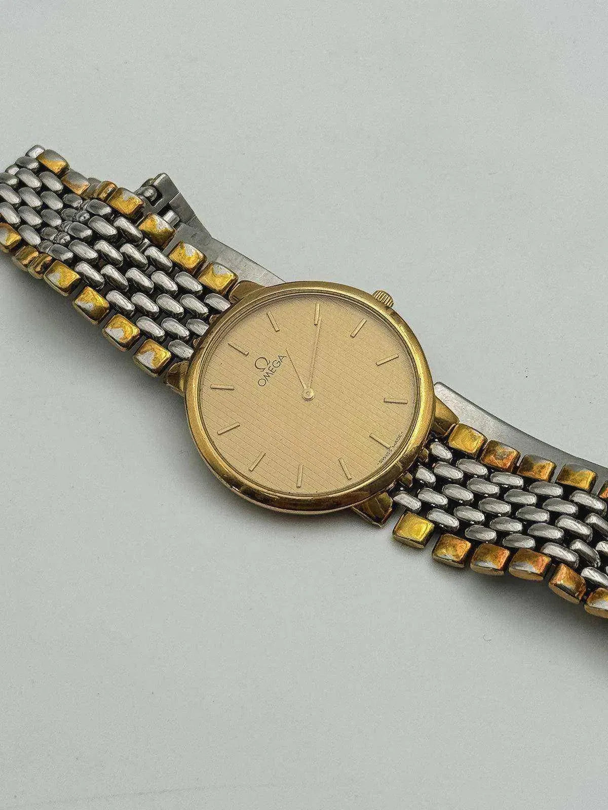 Omega - Ultra Slim Grain de riz two tones - 1980s - Atelier Victor Paris - Vintage Watch Shop Dubai