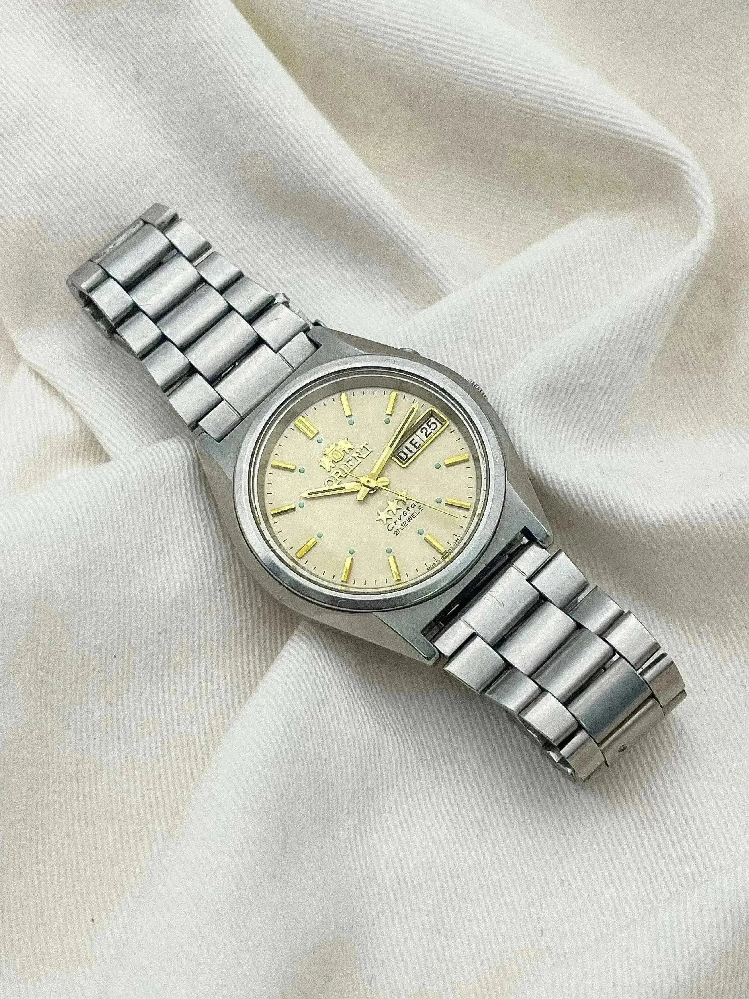 Orient - White Stars Dial Daydate Turquoise Dots - 1980s - Atelier Victor