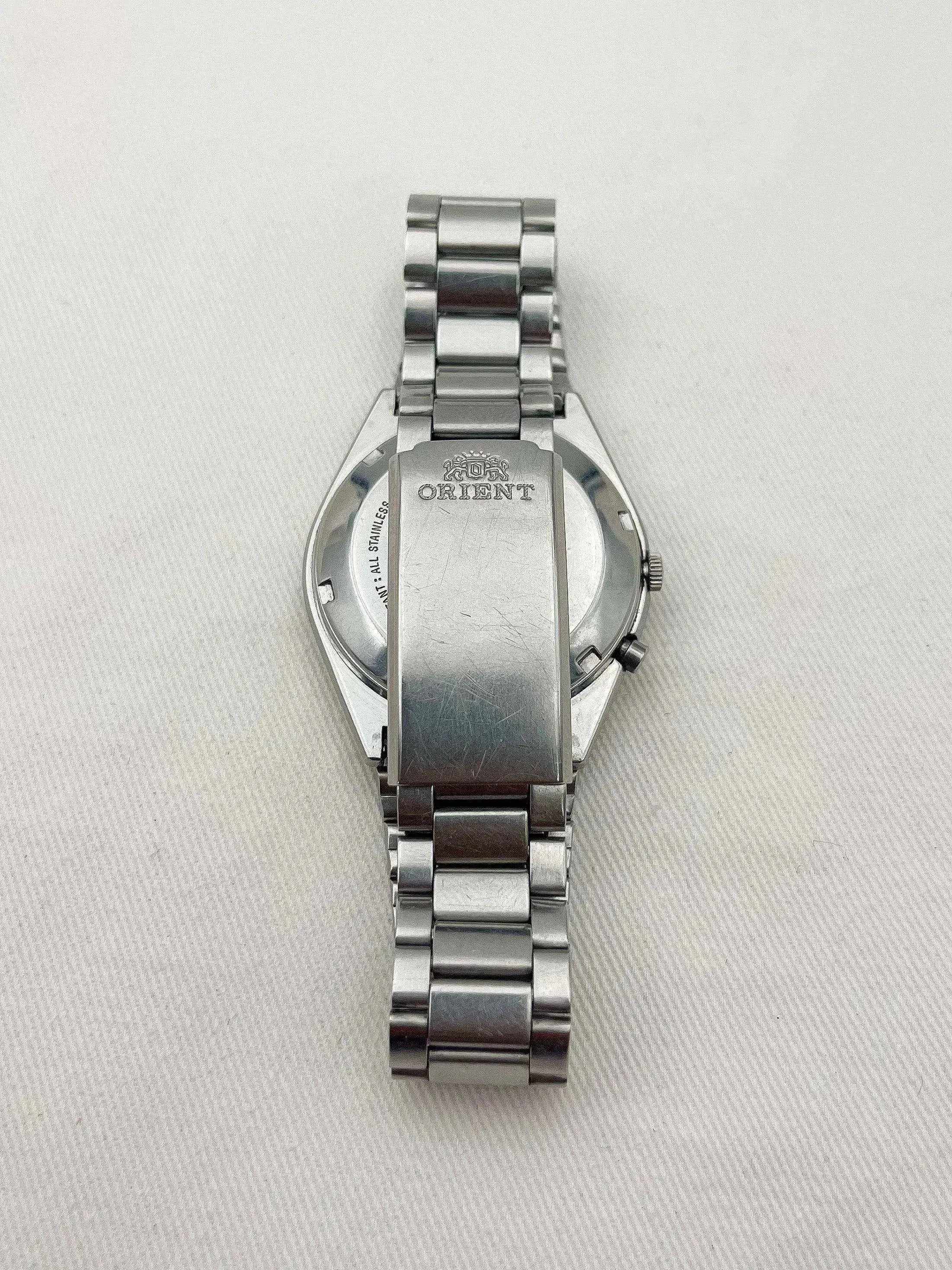 Orient - White Stars Dial Daydate Turquoise Dots - 1980s - Atelier Victor Paris - Vintage Watch Shop Dubai