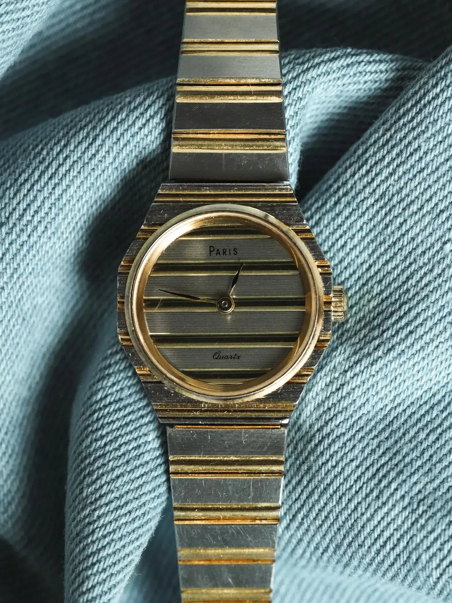 Paris - Style "Polo" Acier Or Mini - 1980s - Atelier Victor