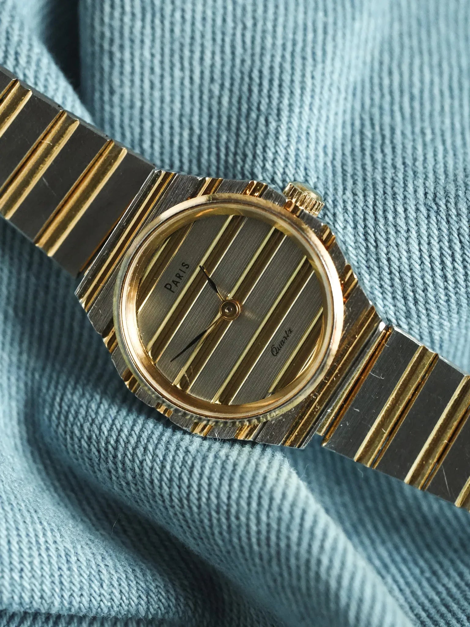 Paris - Style "Polo" Acier Or Mini - 1980s - Atelier Victor