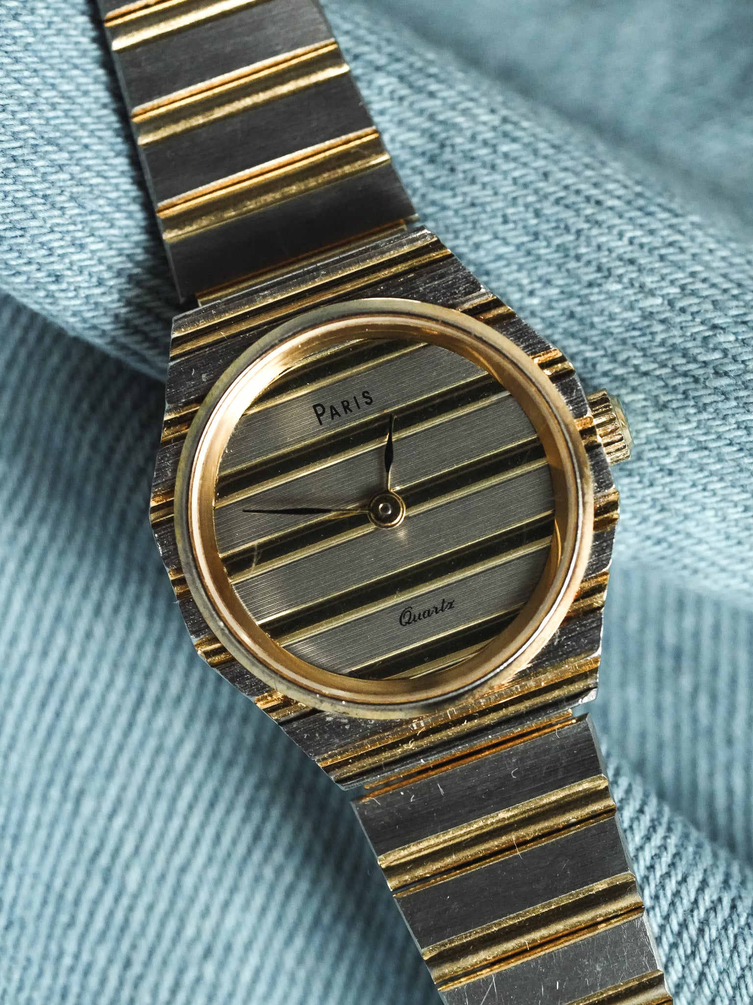 Paris - Style "Polo" Acier Or Mini - 1980s - Atelier Victor - Vintage Shop