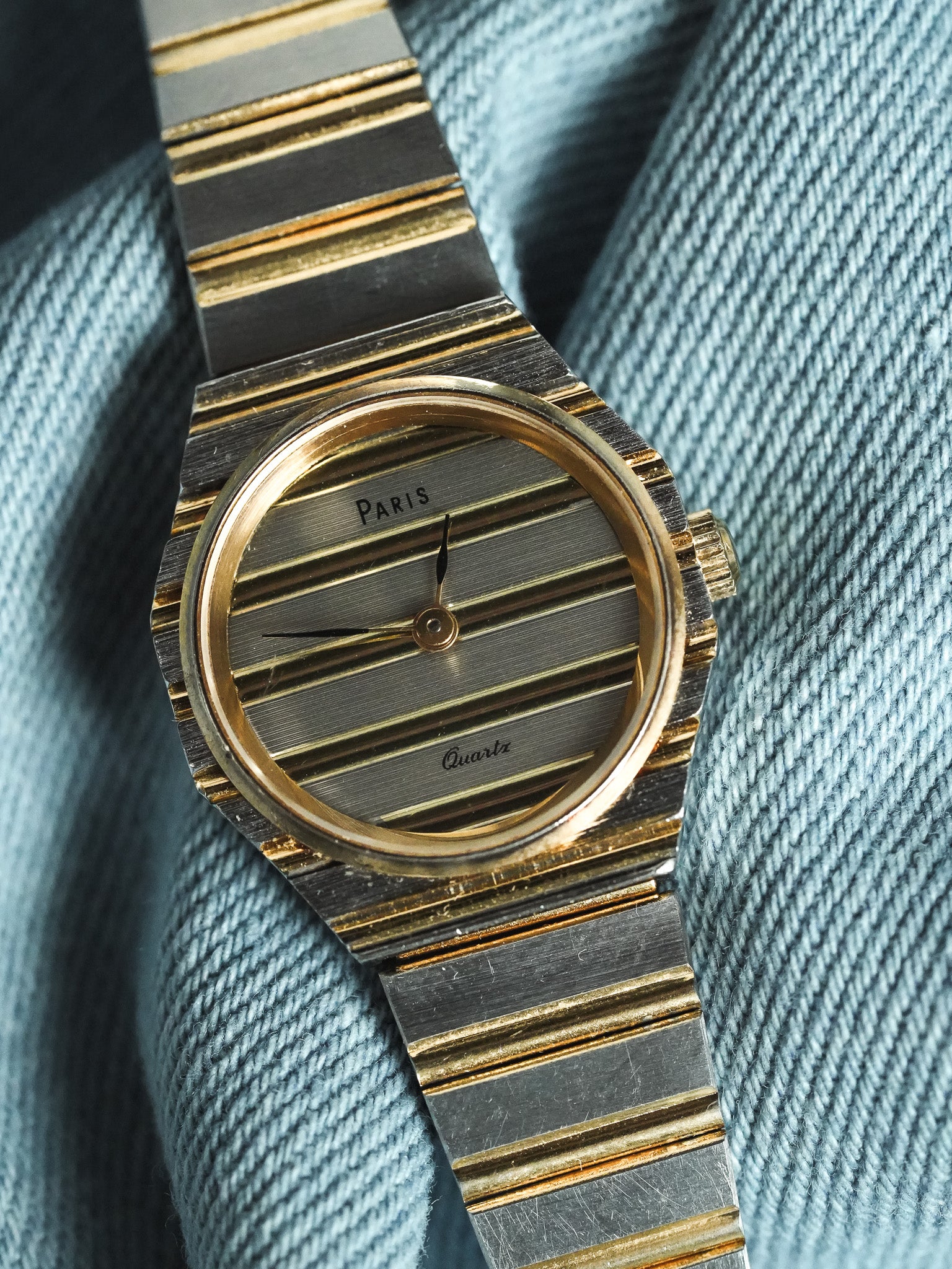 Paris - Style "Polo" Acier Or Mini - 1980s - Atelier Victor - Vintage Shop