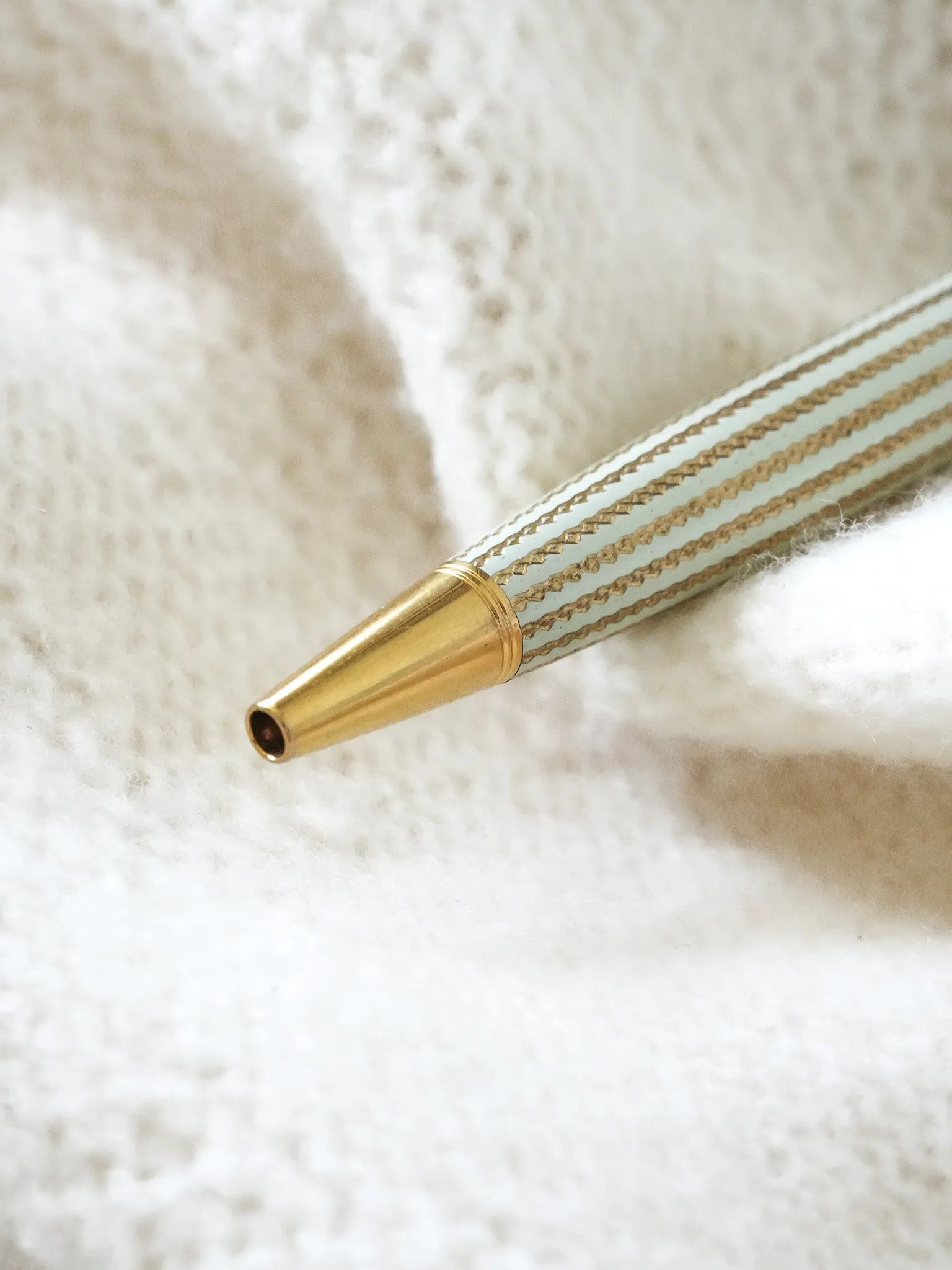 Parker - Stylo bille Prototype Sonnet laque vert d'eau plaqué or - 1990s - Atelier Victor - Vintage Shop