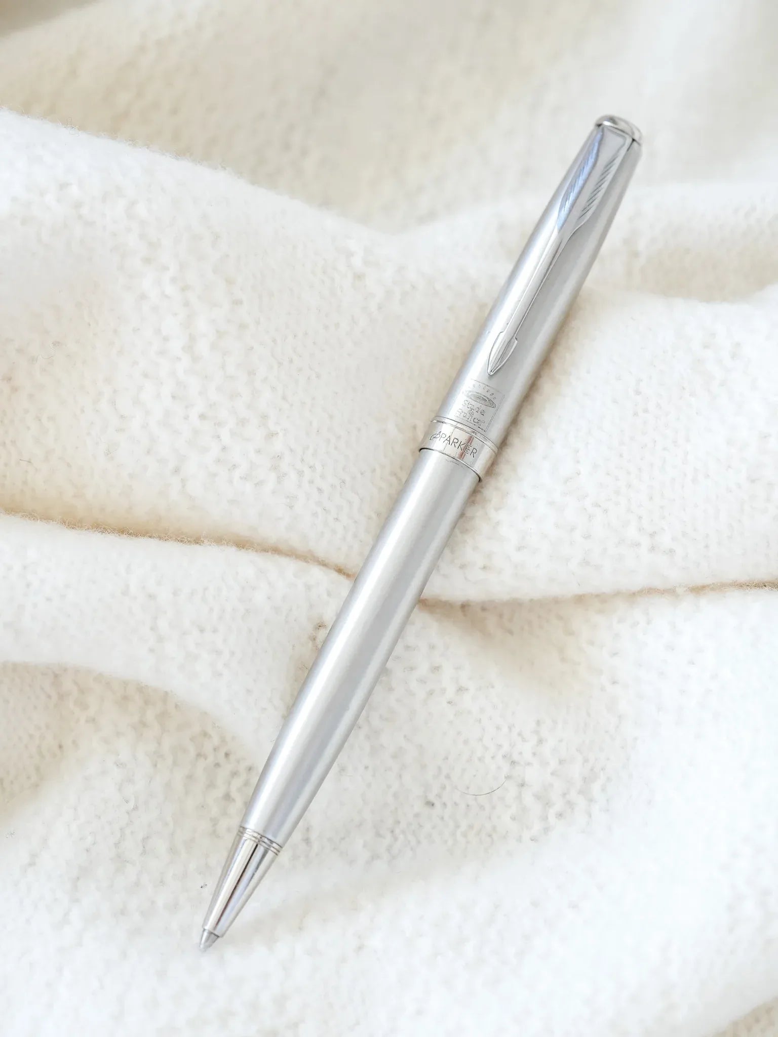 Parker - Stylo bille tournant Stade de France Acier - 1990s - Atelier Victor - Vintage Shop