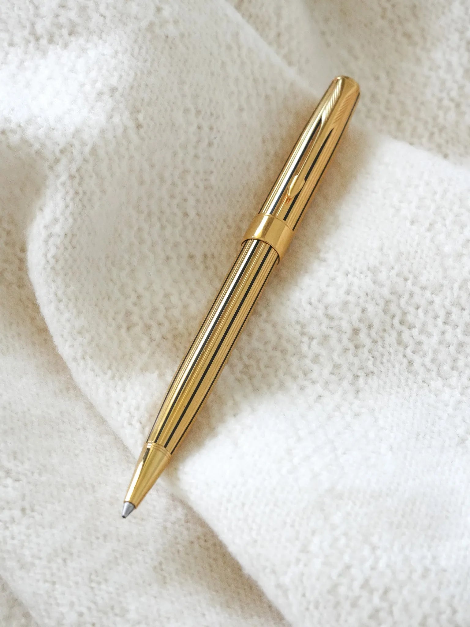 Parker - Stylo billet SONNET ATHENES laque plaqué or - 2000s - Atelier Victor - Vintage Watch Shop