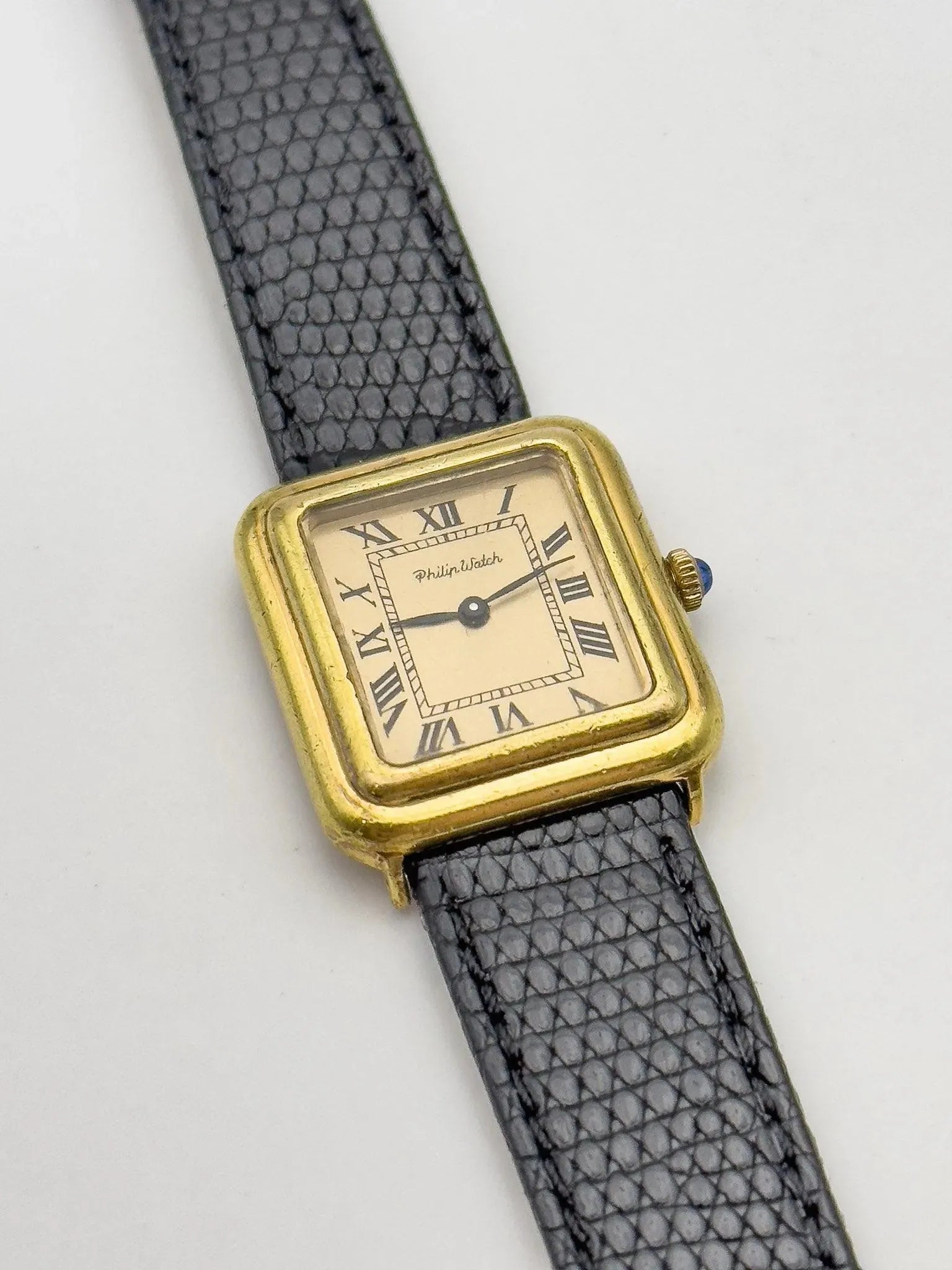 Philip Watch - Gold Patina Cabochon - 1970s - Atelier Victor Paris - Vintage Watch Shop Dubai