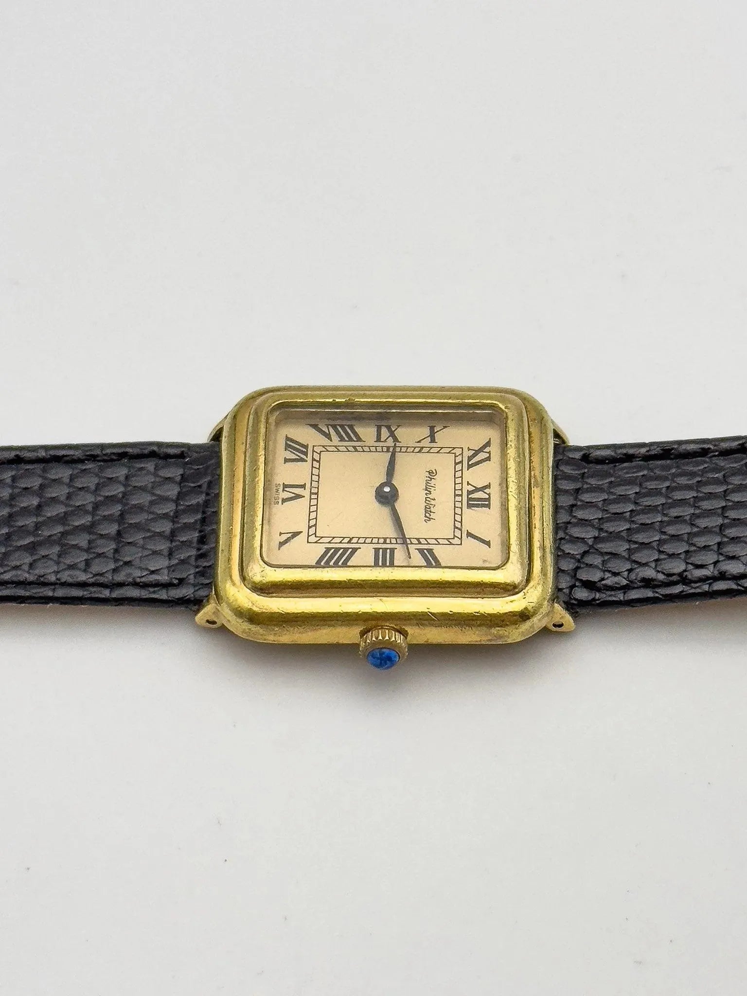 Philip Watch - Gold Patina Cabochon - 1970s - Atelier Victor Paris - Vintage Watch Shop Dubai