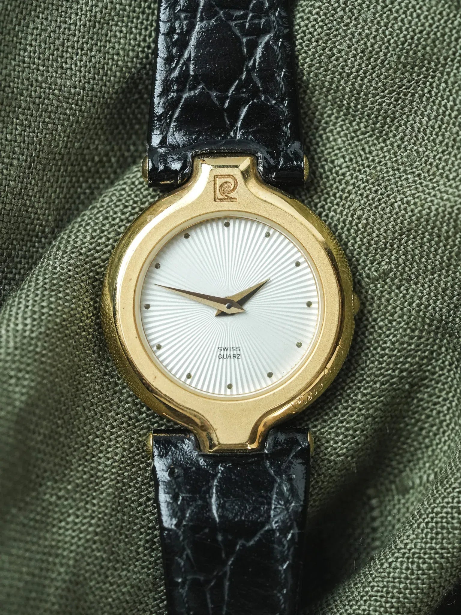 PIerre Cardin - Circle acier or Cadran guilloché - NOS - 1980s - Atelier Victor