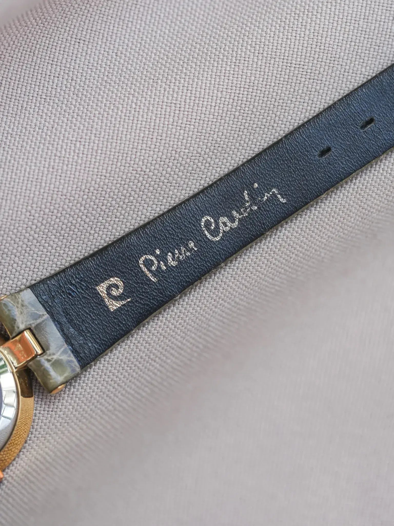 PIerre Cardin - Circle Plaqué or double index anthracite - NOS - 1980s - Atelier Victor