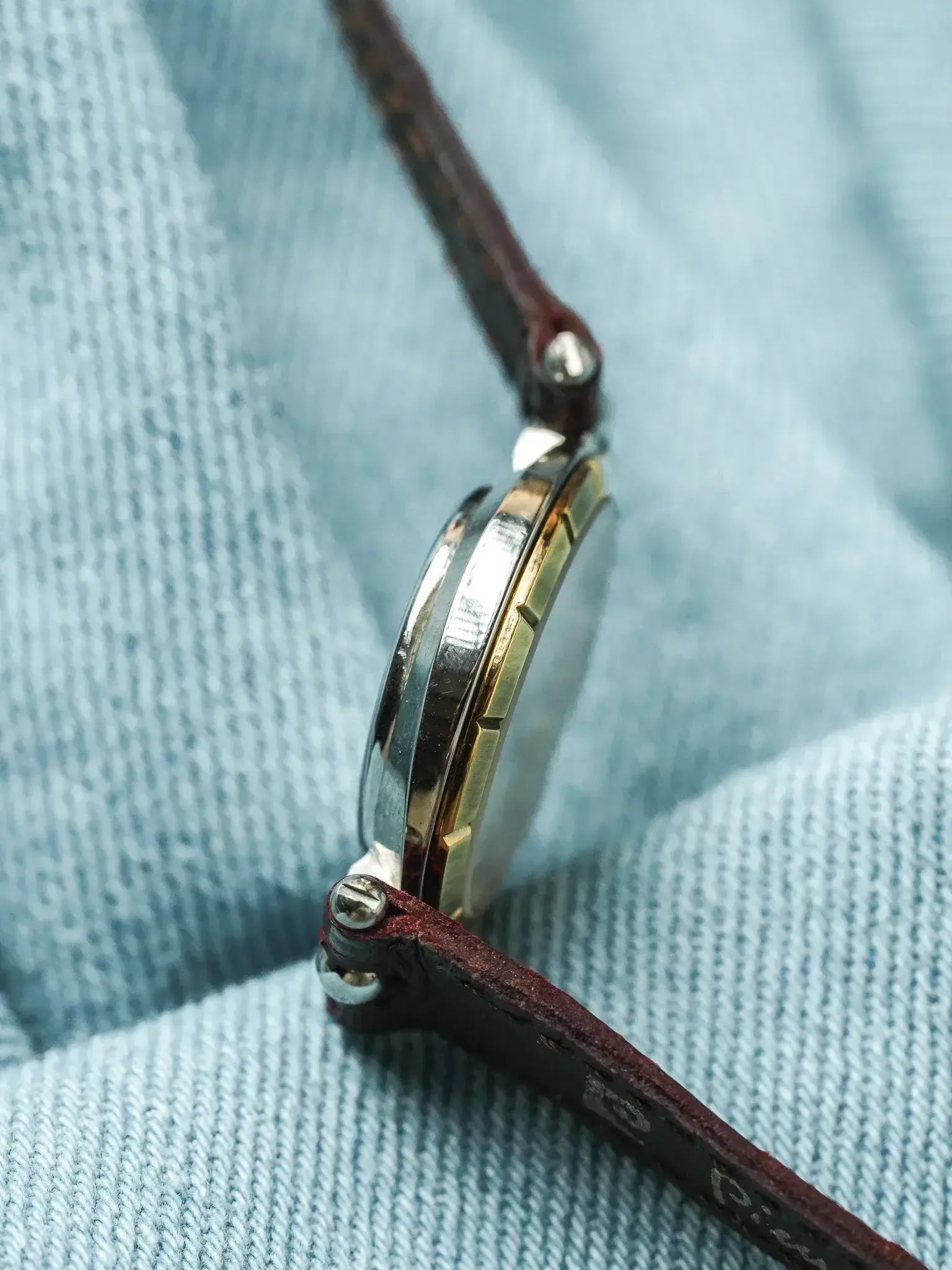 PIerre Cardin - Ellipse Plaqué or Cadran blanc index or - NOS - 1980s - Atelier Victor