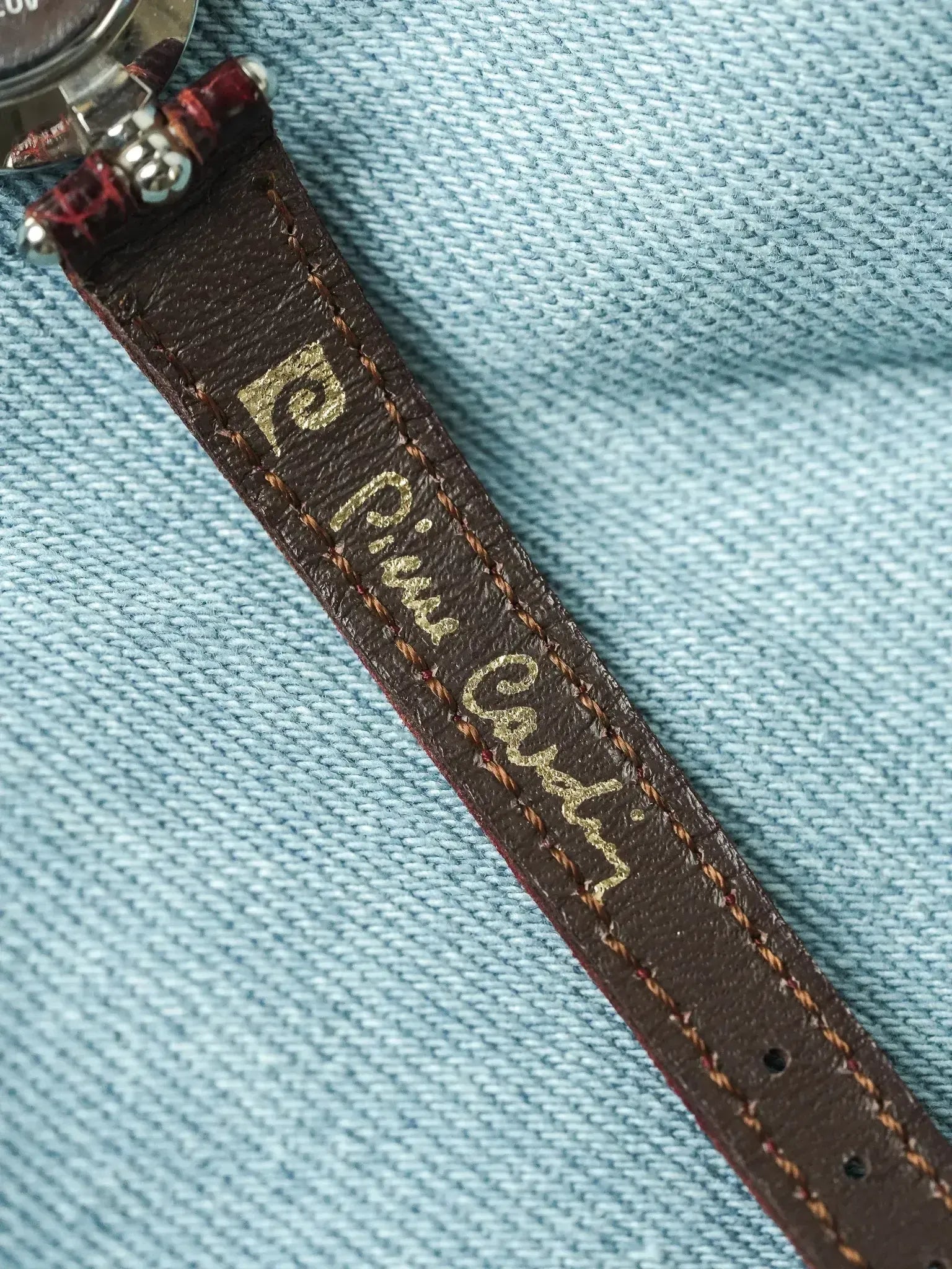 PIerre Cardin - Ellipse Plaqué or Cadran blanc index or - NOS - 1980s - Atelier Victor