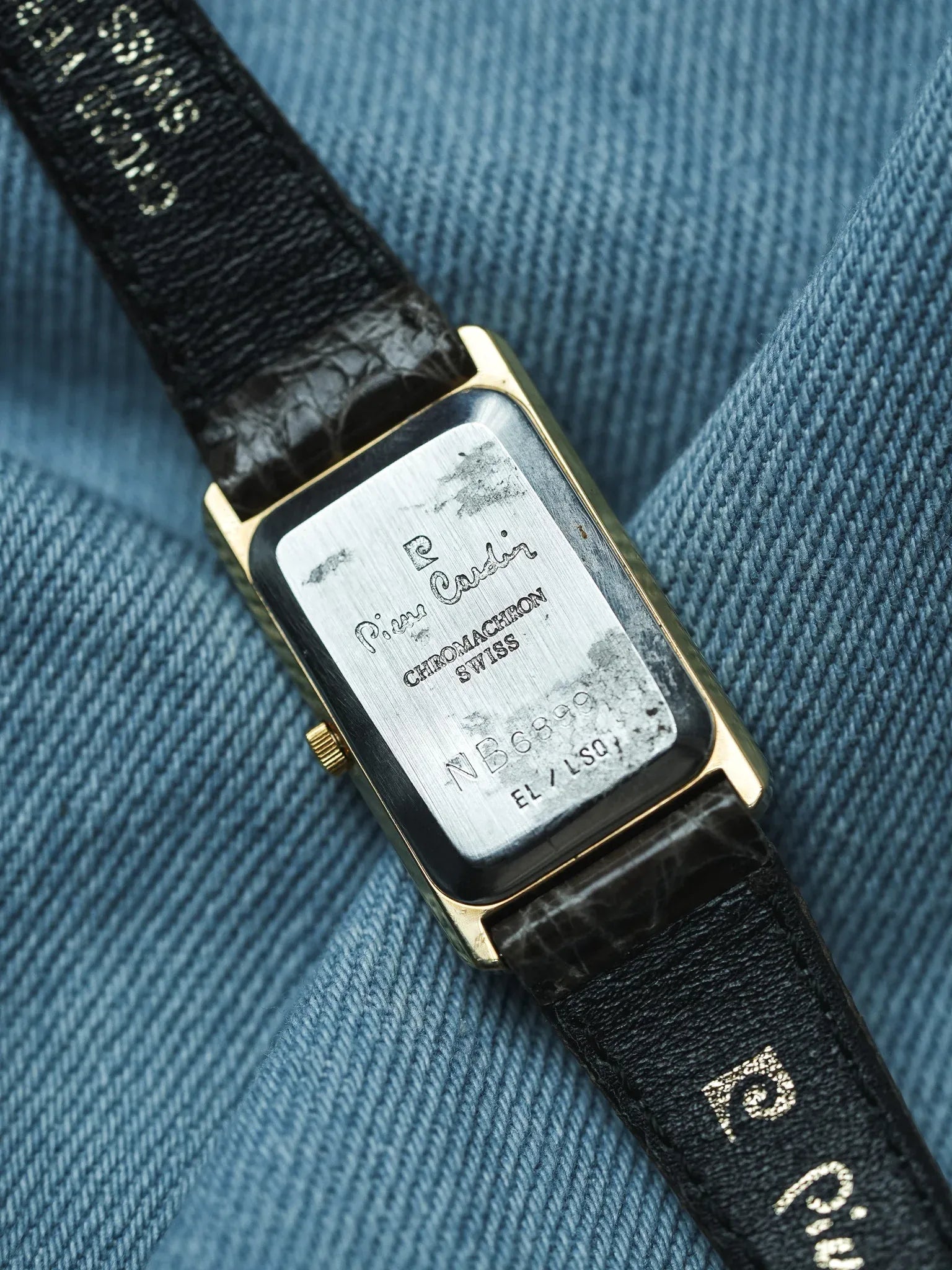 PIerre Cardin - Tank Allongée Or Cadran gris - NOS - 1980s - Atelier Victor