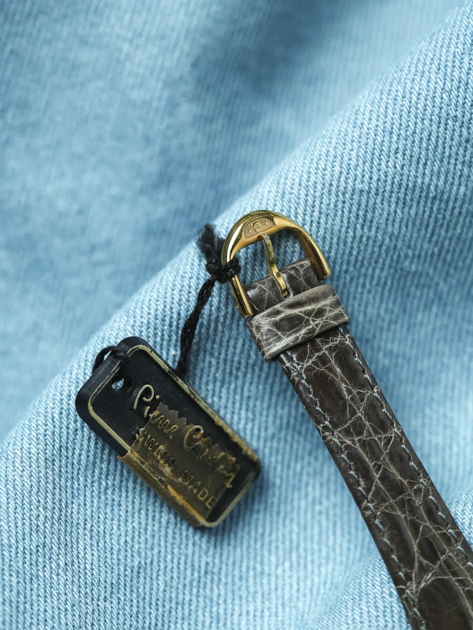 PIerre Cardin - Tank Allongée Or Cadran gris - NOS - 1980s - Atelier Victor