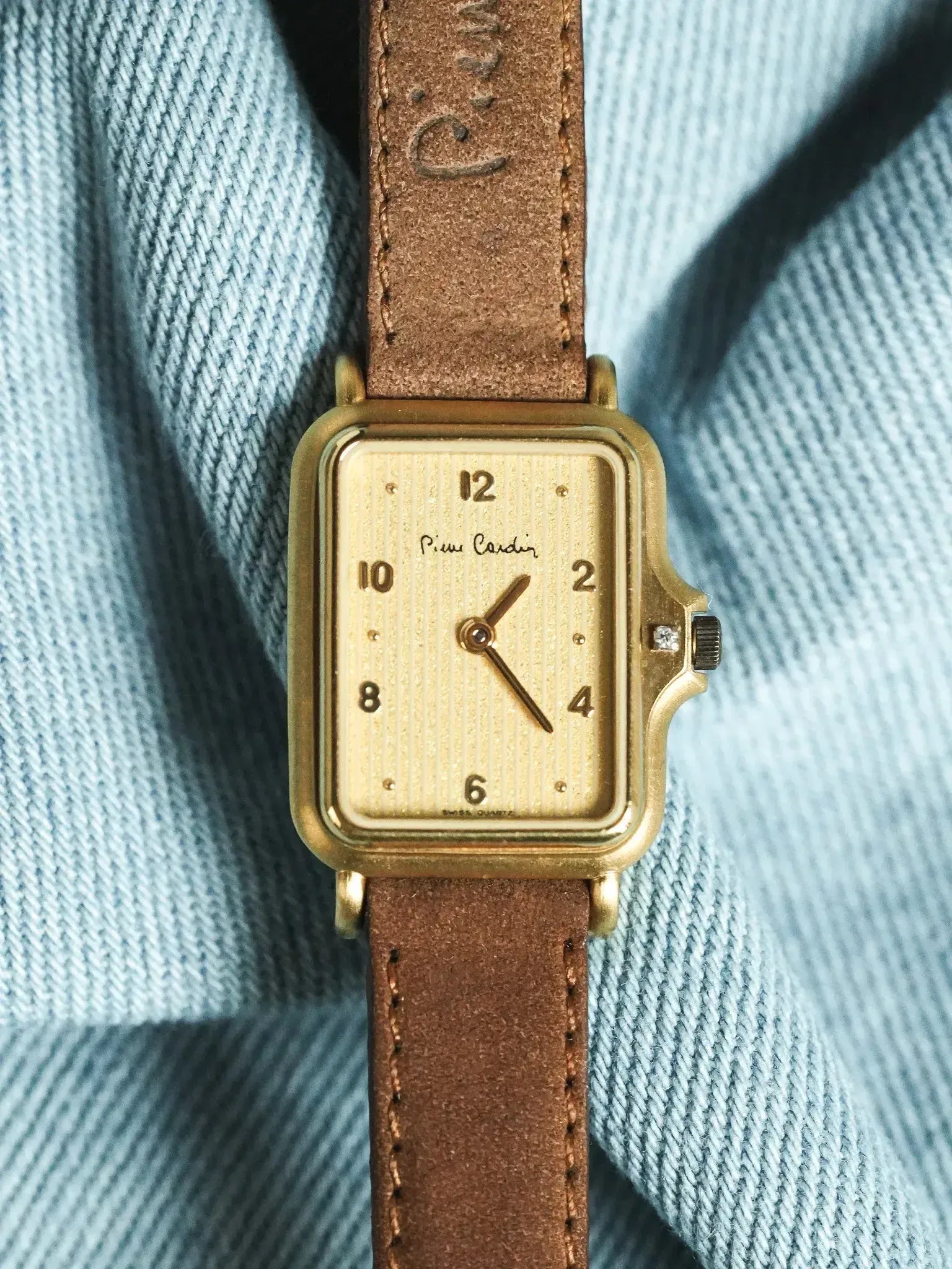 PIerre Cardin - Tank Tapisserie or Couronne "Diamant" - NOS - 1980s - Atelier Victor