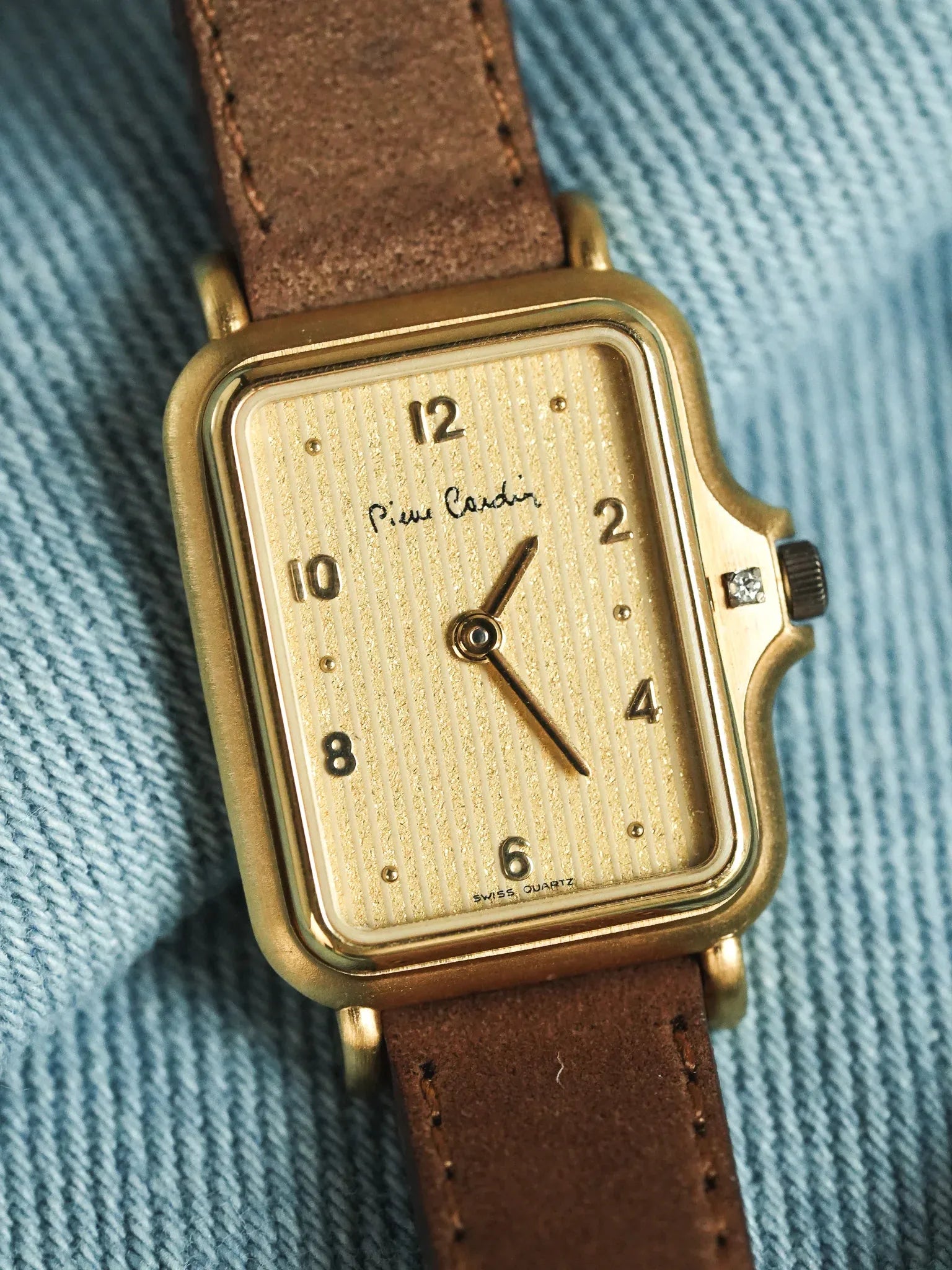 PIerre Cardin - Tank Tapisserie or Couronne "Diamant" - NOS - 1980s - Atelier Victor