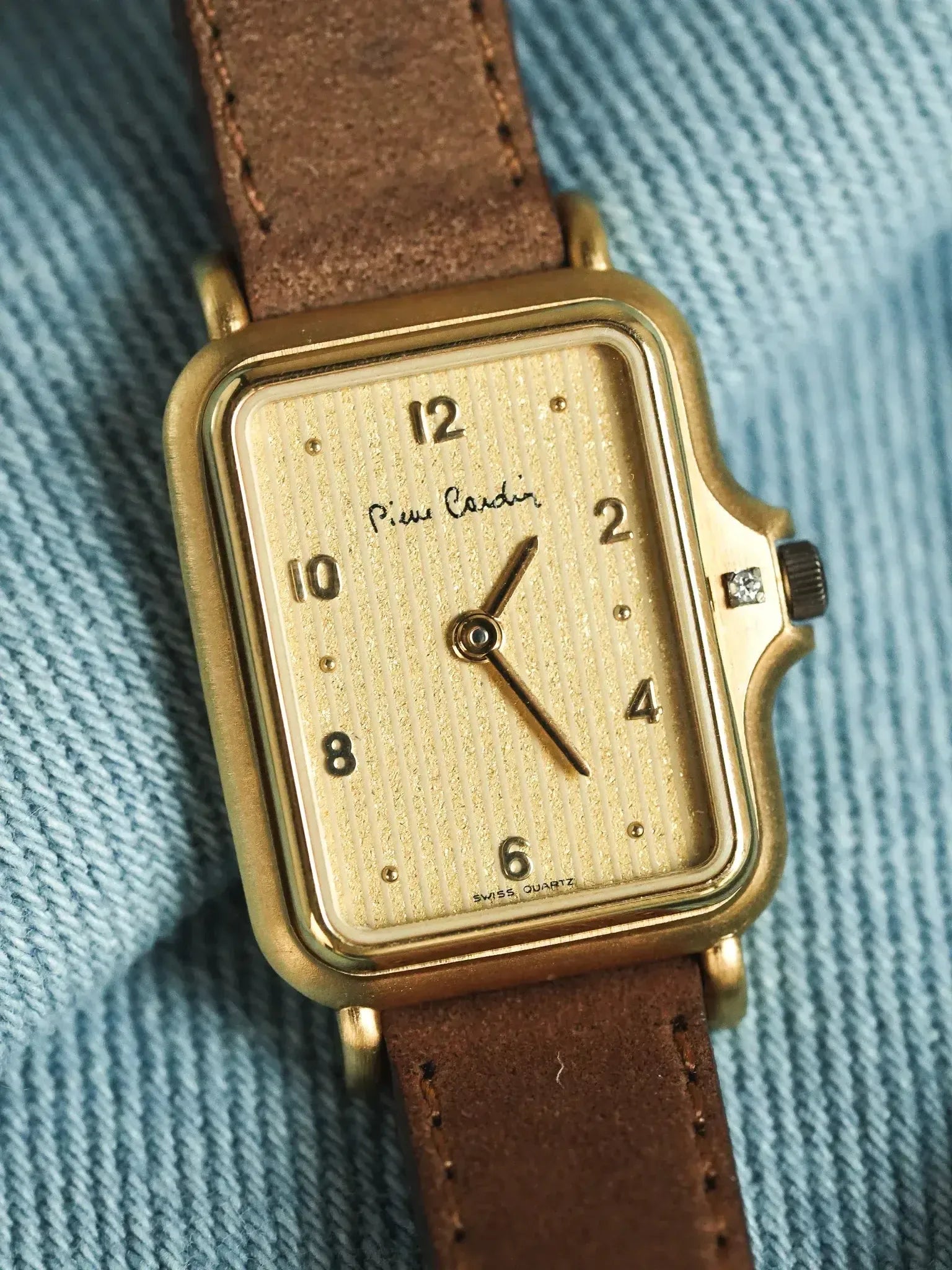 PIerre Cardin - Tank Tapisserie or Couronne "Diamant" - NOS - 1980s - Atelier Victor