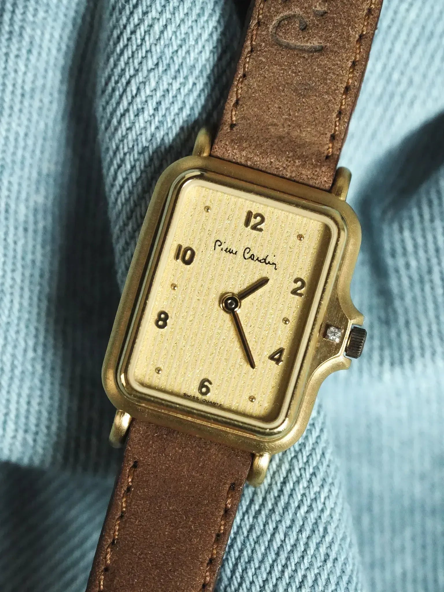 PIerre Cardin - Tank Tapisserie or Couronne "Diamant" - NOS - 1980s - Atelier Victor