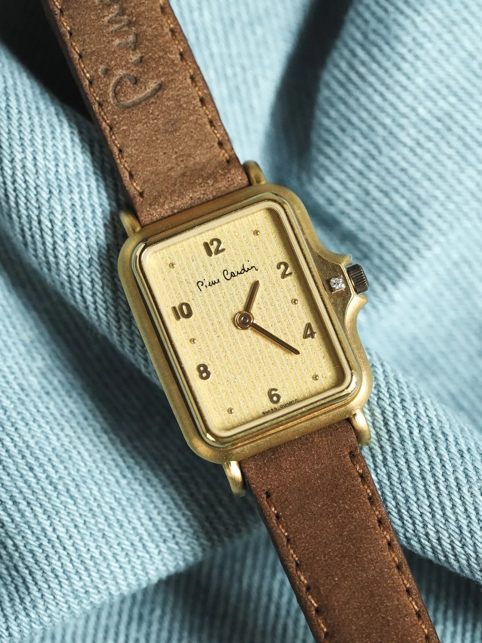 PIerre Cardin - Tank Tapisserie or Couronne "Diamant" - NOS - 1980s - Atelier Victor