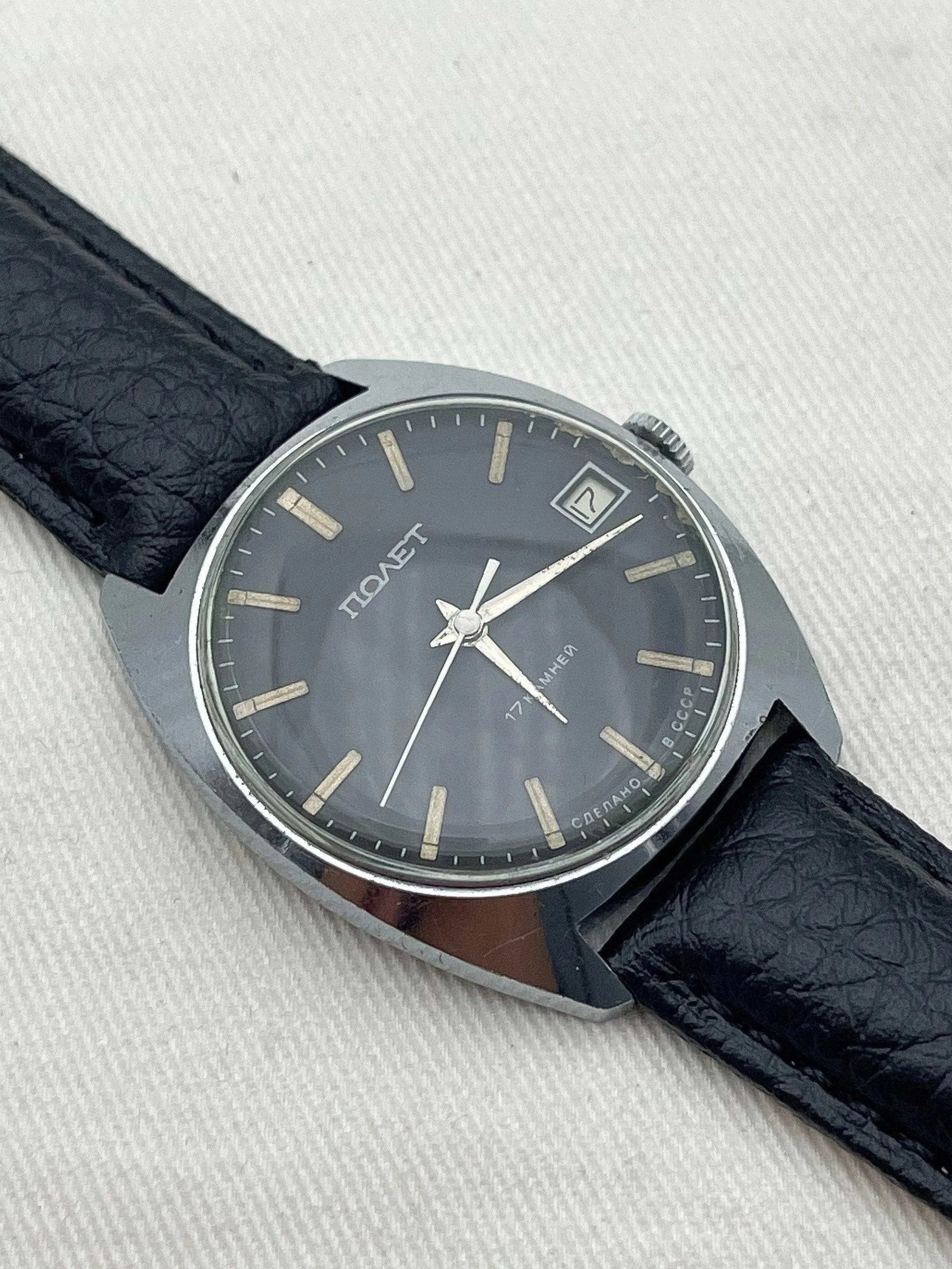 Poljot - Cadra noir date - 1970s - Atelier Victor - Vintage Shop