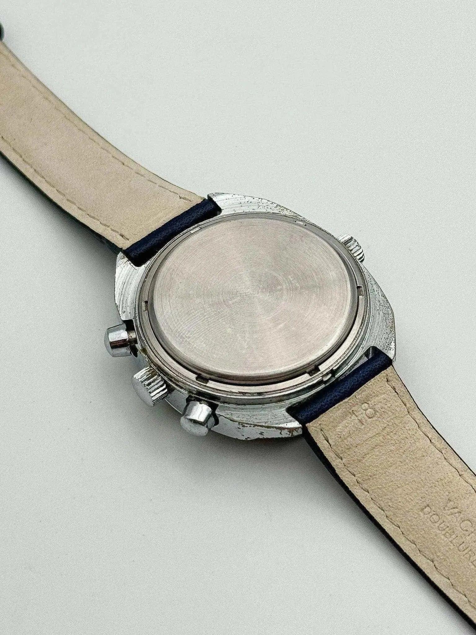 Poljot - Chronographe Date Bleu Lunette intérieure - 1960s - Atelier Victor - Vintage Shop