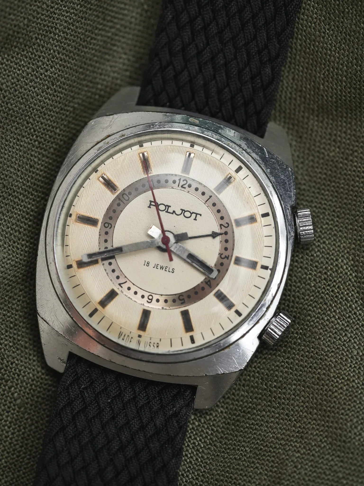 Poljot - Double Index Alarme Acier - 1970s - Atelier Victor