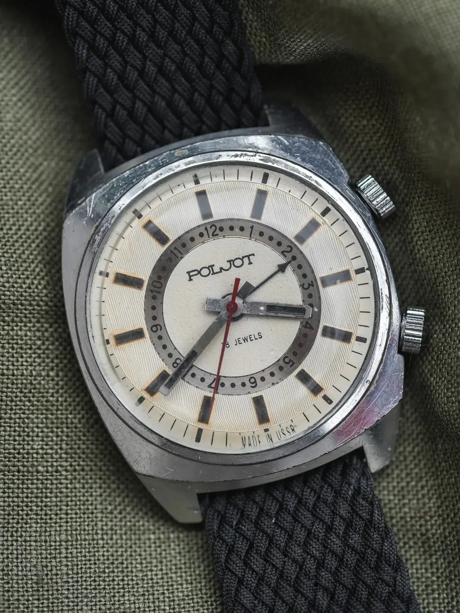 Poljot - Double Index Alarme Acier - 1970s - Atelier Victor