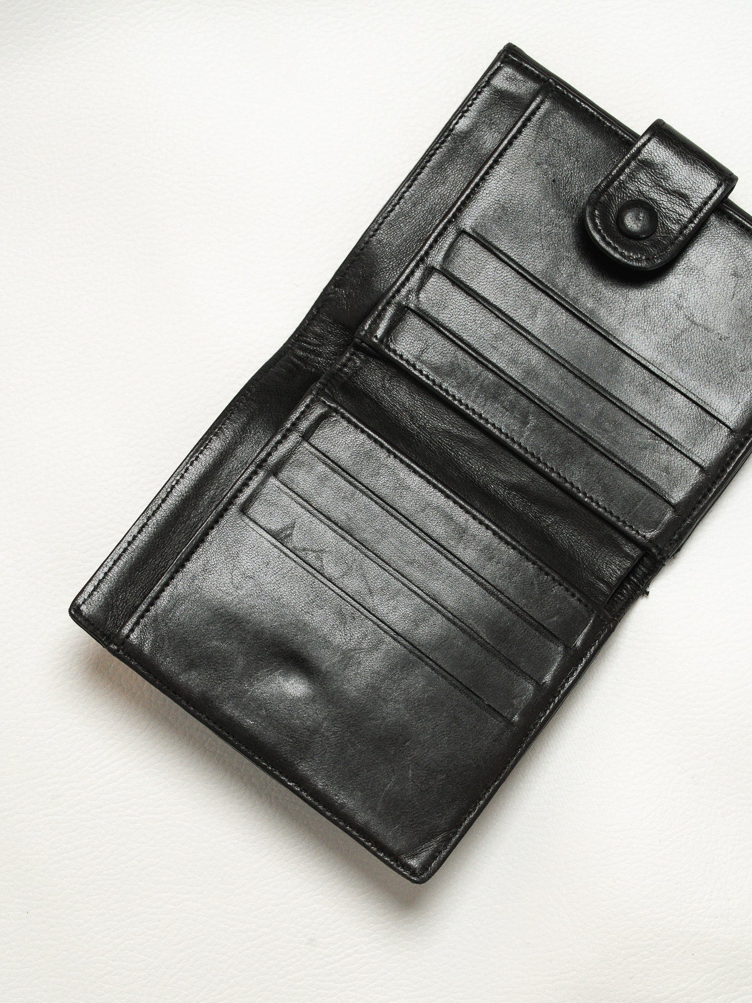 Portefeuille Chanel CC Cuir d'Agneau Noir (2000s)