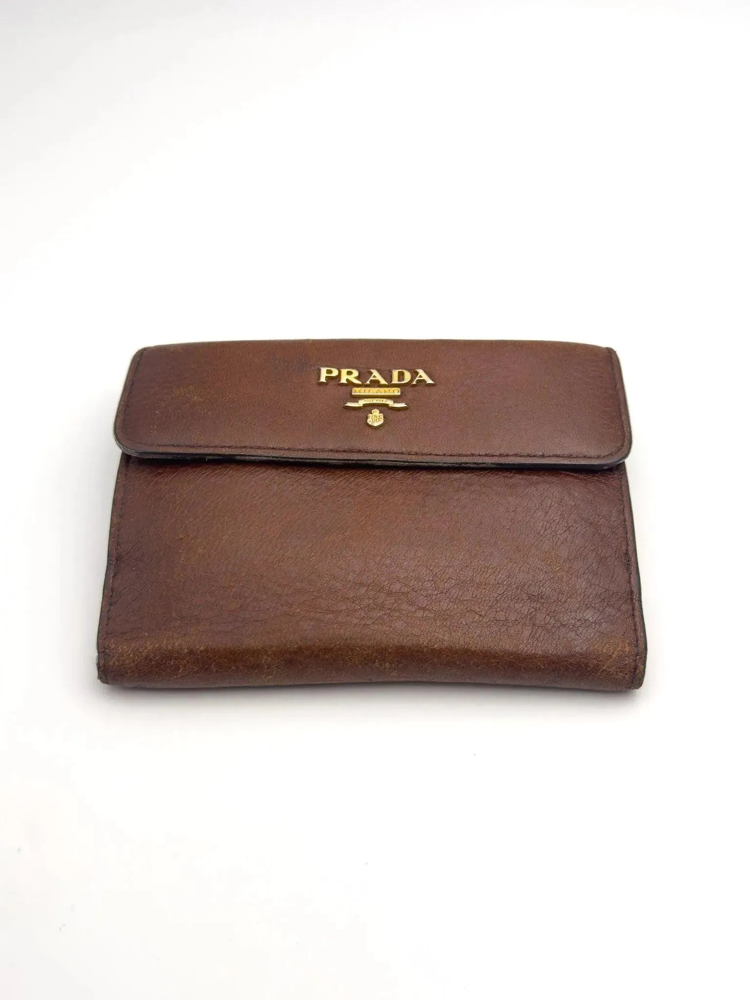 Prada - Portefeuille cuir marron - Atelier Victor Paris - Vintage Watch Shop Dubai