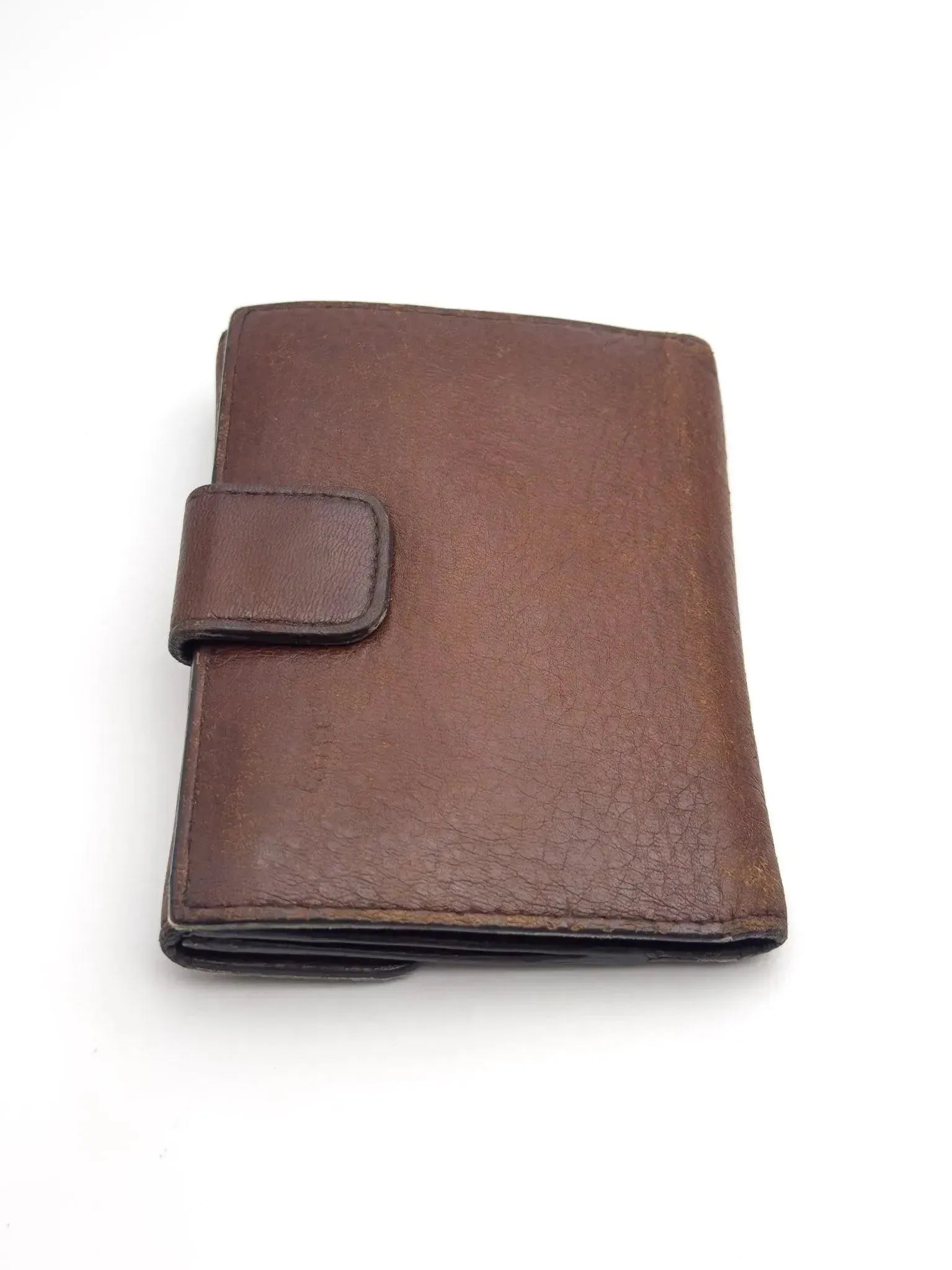 Prada - Portefeuille cuir marron - Atelier Victor - Vintage Shop