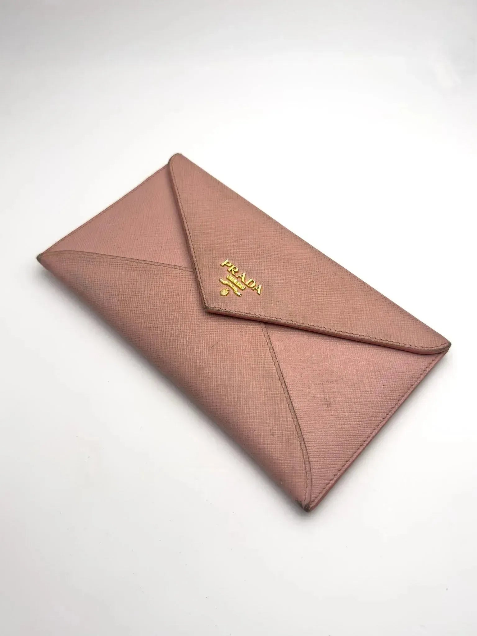 Prada - Portefeuille Rose avec Métal Doré - Atelier Victor