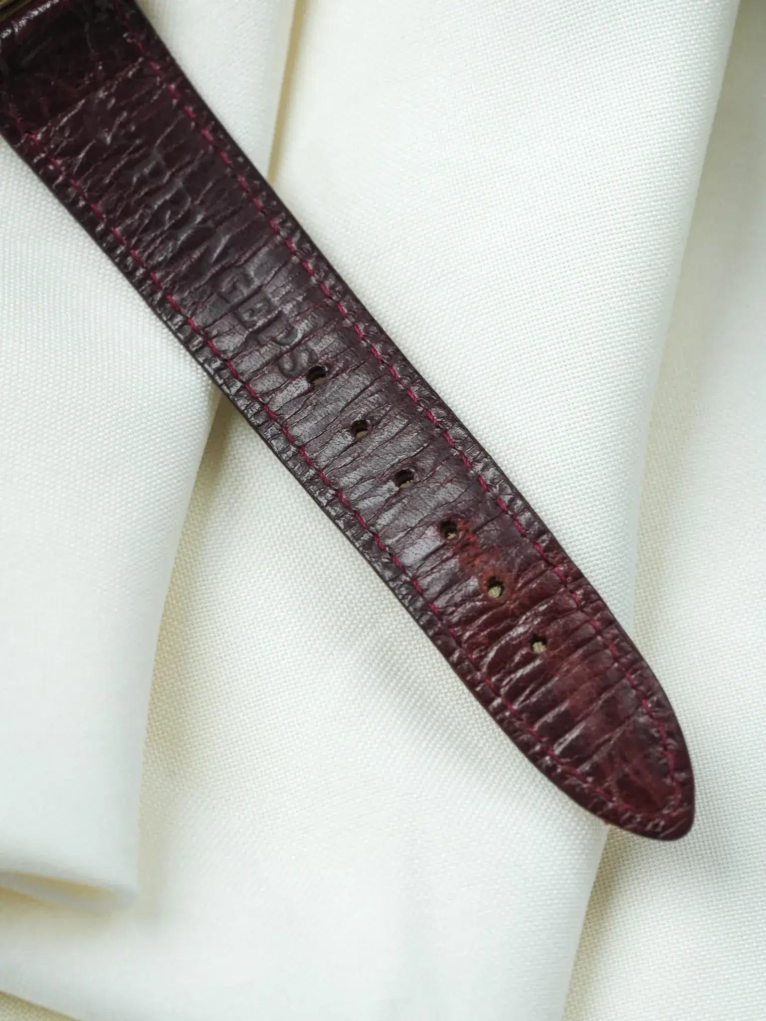 Pryngeps - Chronographe manuel plaqué bracelet cuir marron - NOS - 1980s