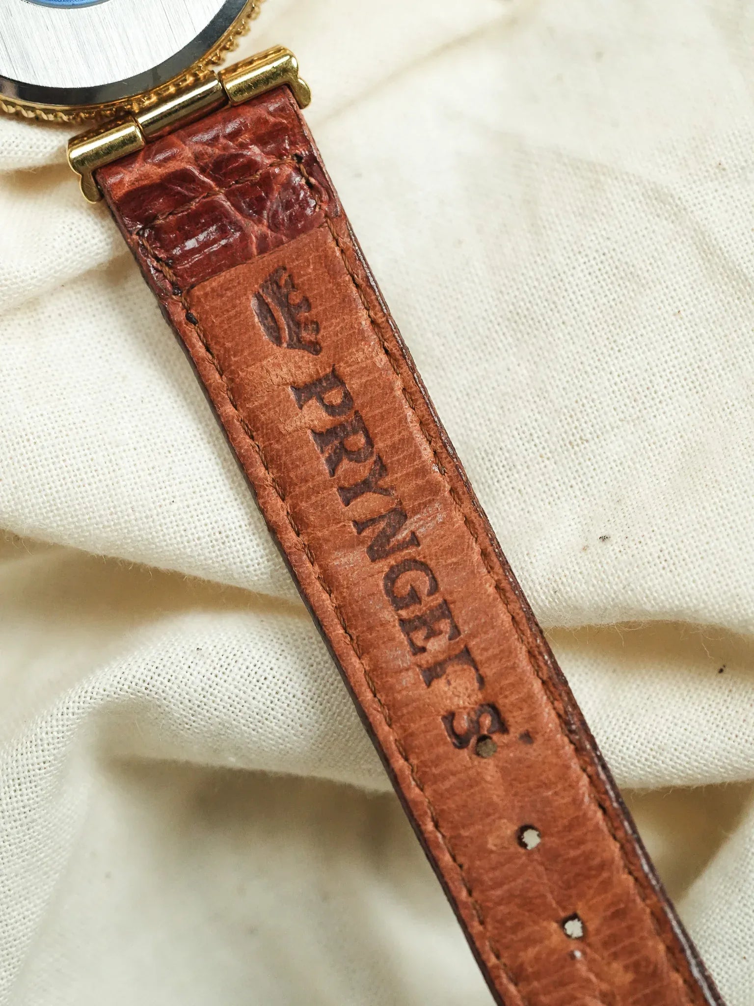 Pryngeps - Triple Date Phase de lunette Guilloché or - NOS - 1990s - Atelier Victor