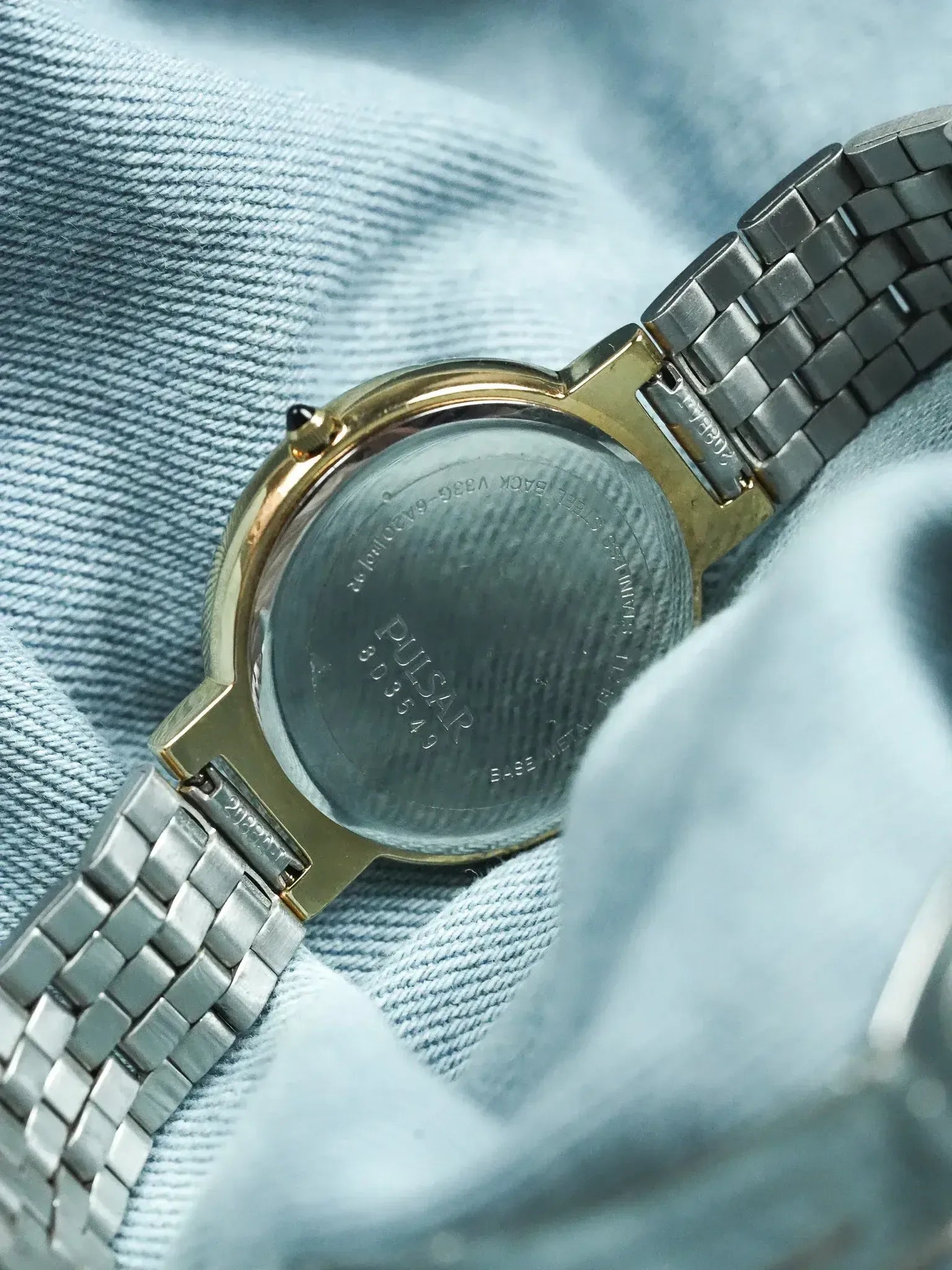 Pulsar x Seiko - Triple Date Acier Or Cabochon noir - 1998 - Atelier Victor