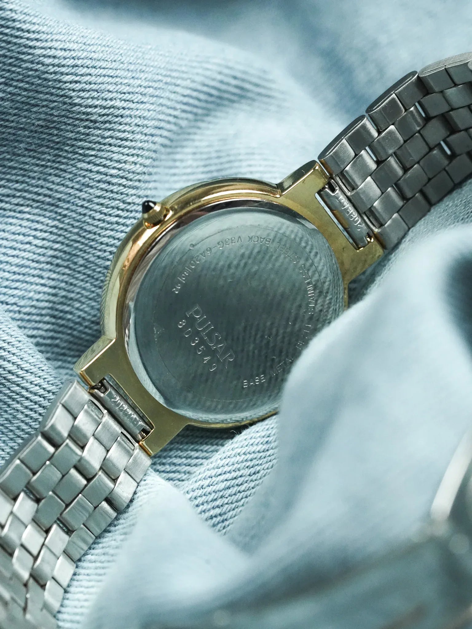 Pulsar x Seiko - Triple Date Acier Or Cabochon noir - 1998 - Atelier Victor