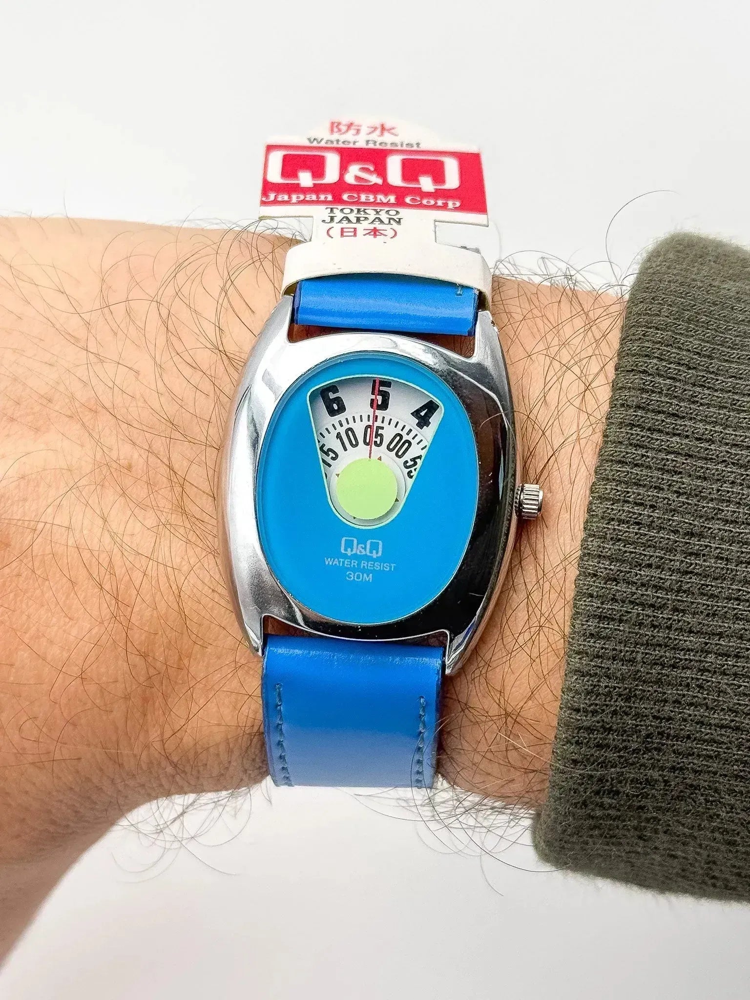 Q&Q by Citizen - Jump Hour Acier Bleu - 1990s - Atelier Victor