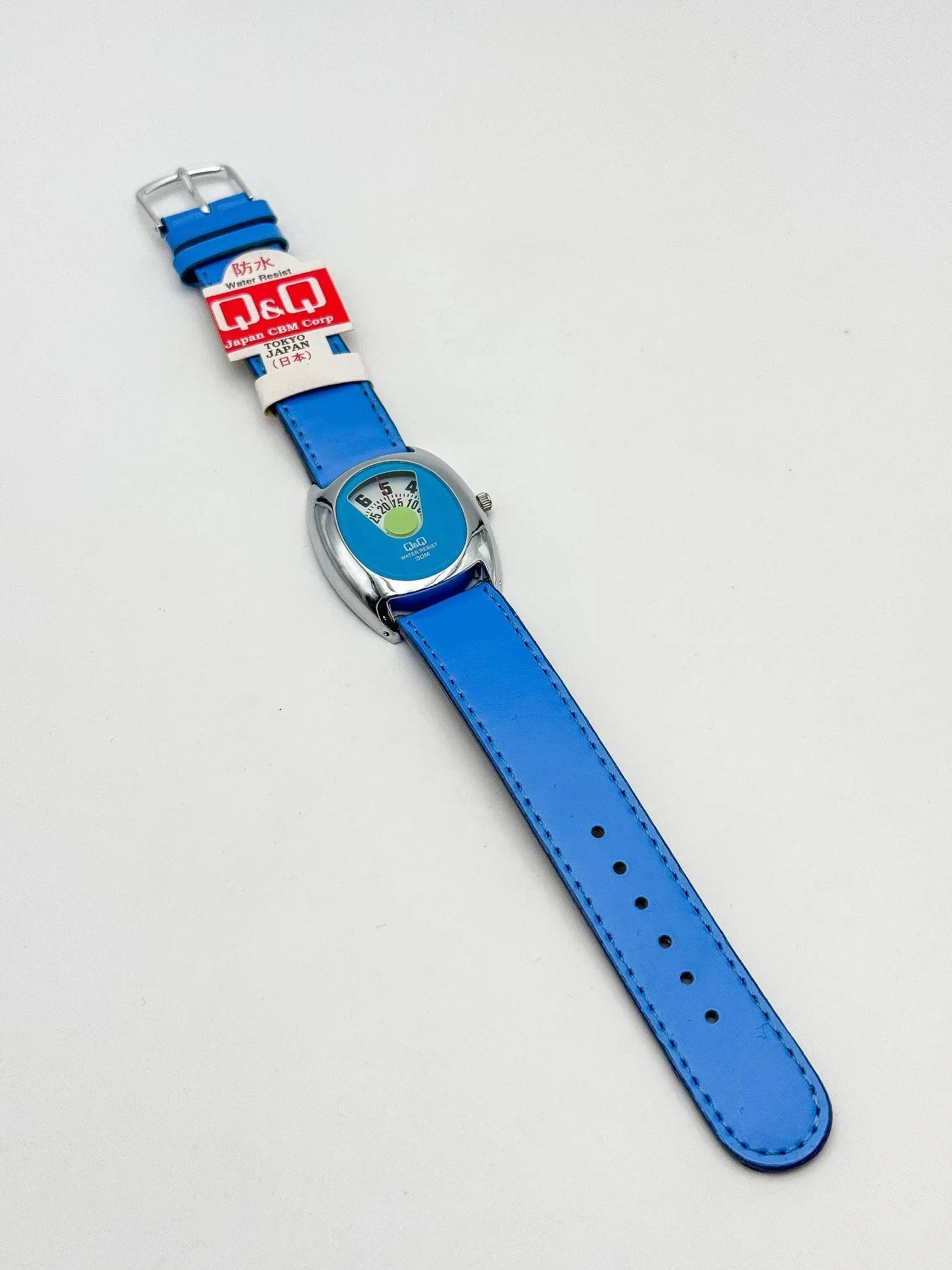Q&Q by Citizen - Jump Hour Acier Bleu - 1990s - Atelier Victor - Vintage Shop