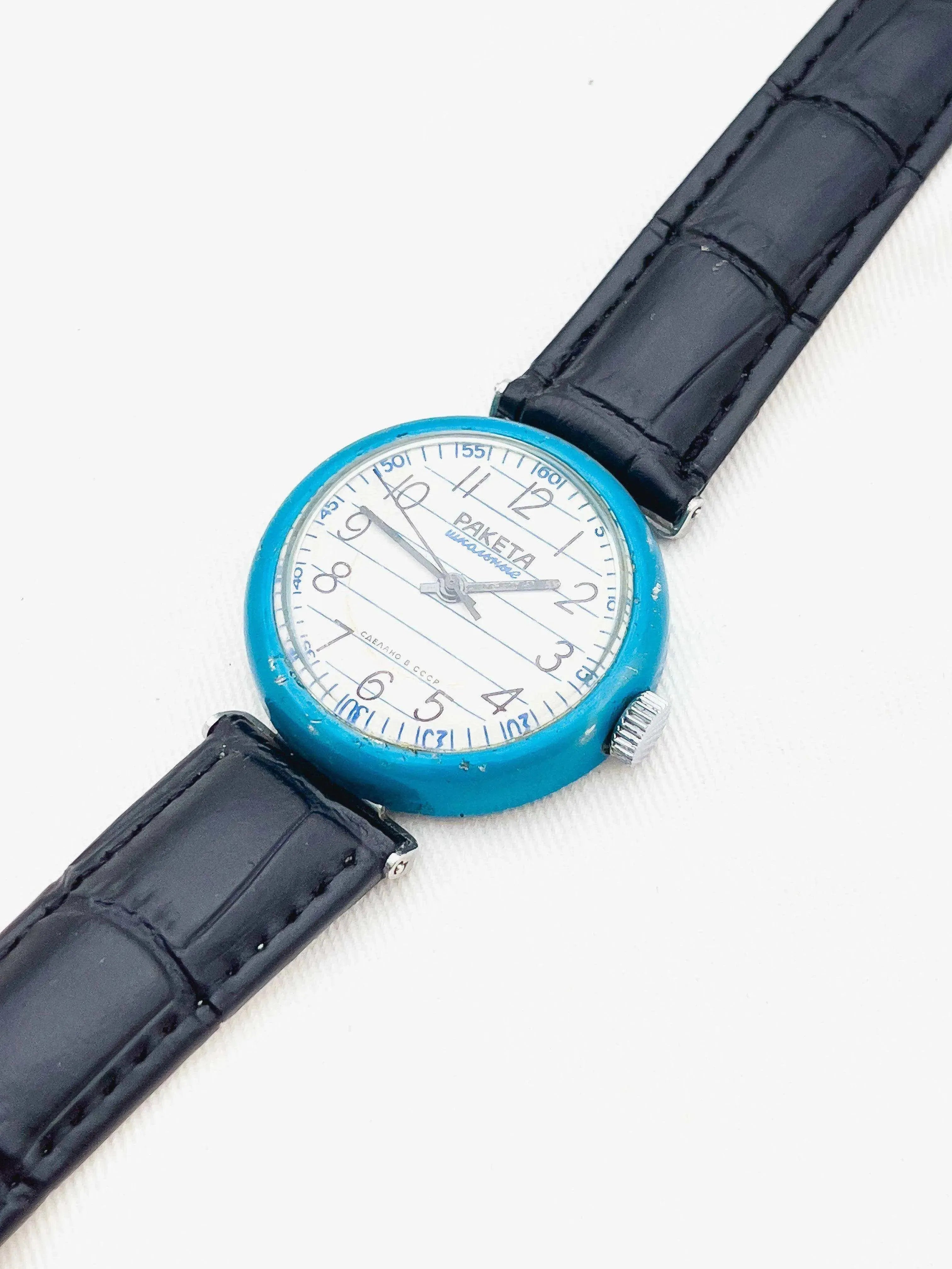 Raketa - Blue Bubble - 1970’s - Atelier Victor Paris - Vintage Watch Shop Dubai