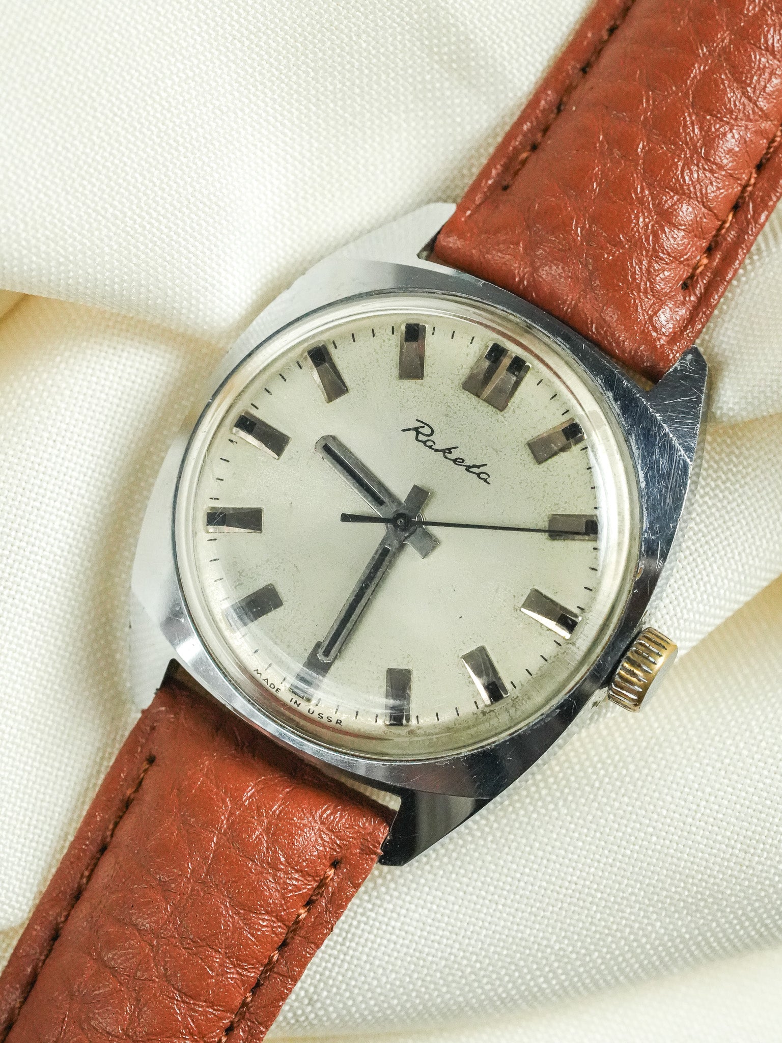 Raketa - Coussin Chrome Champagne Patiné - 1960s - Atelier Victor