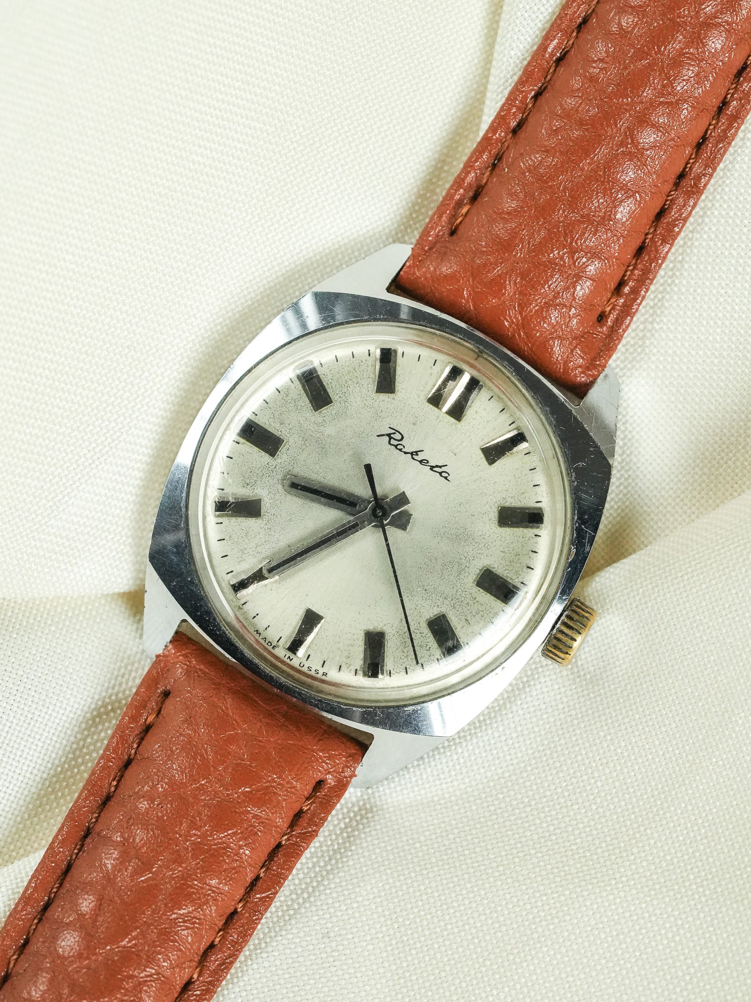 Raketa - Coussin Chrome Champagne Patiné - 1960s - Atelier Victor