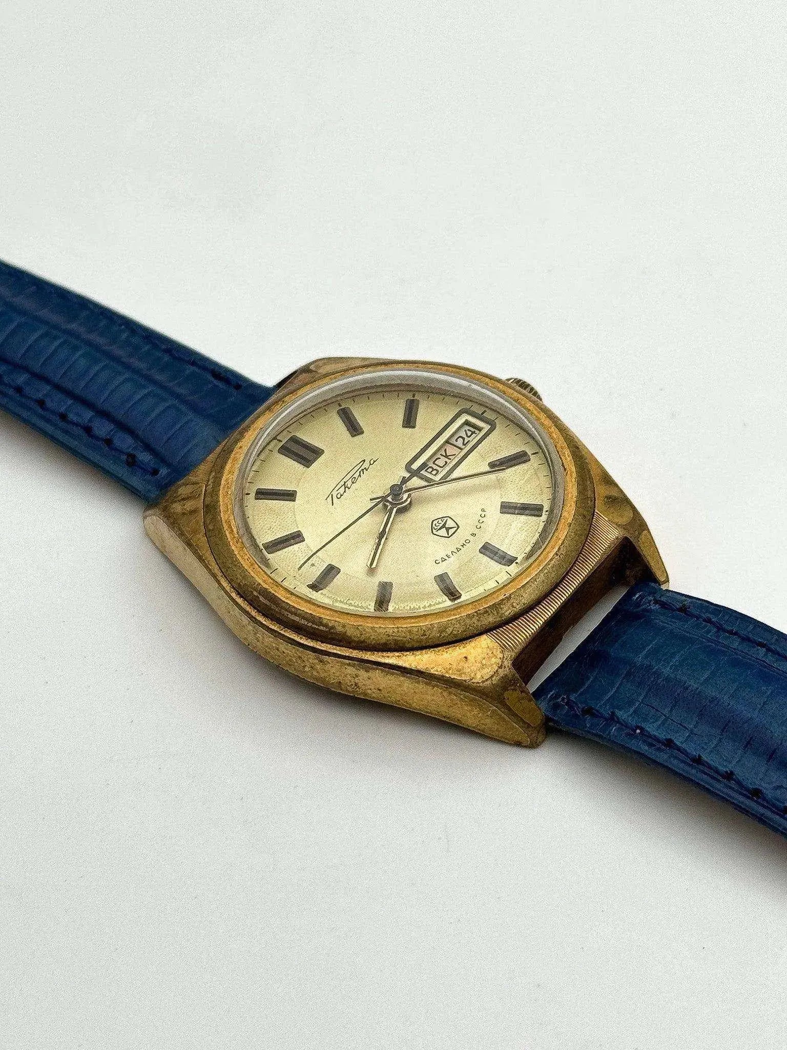 Raketa - Daydate Gold Patina - 1980’s - Atelier Victor Paris - Vintage Watch Shop Dubai