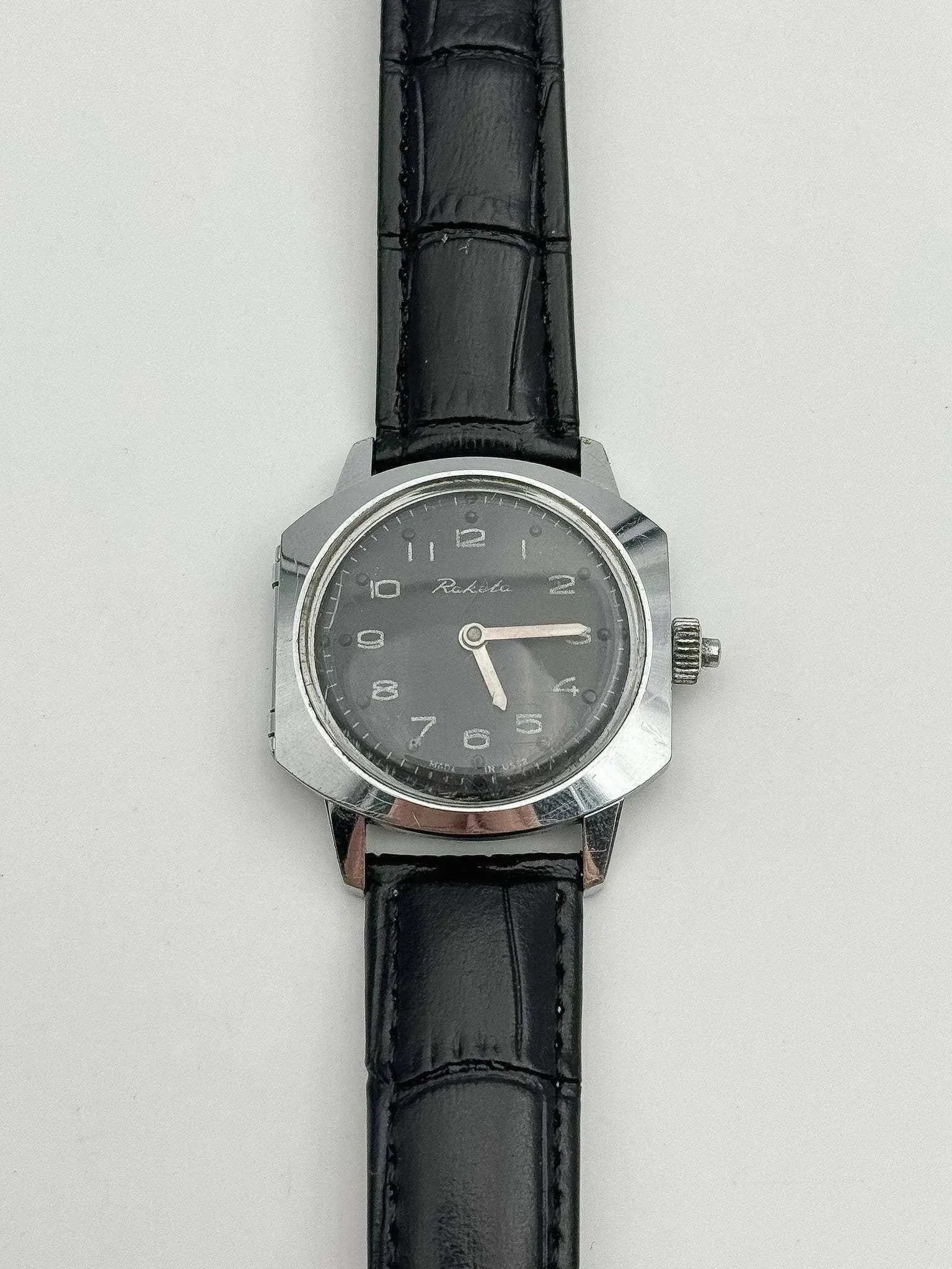Raketa - Montre ancienne pour les aveugles cadran noir - 1980s - Atelier Victor