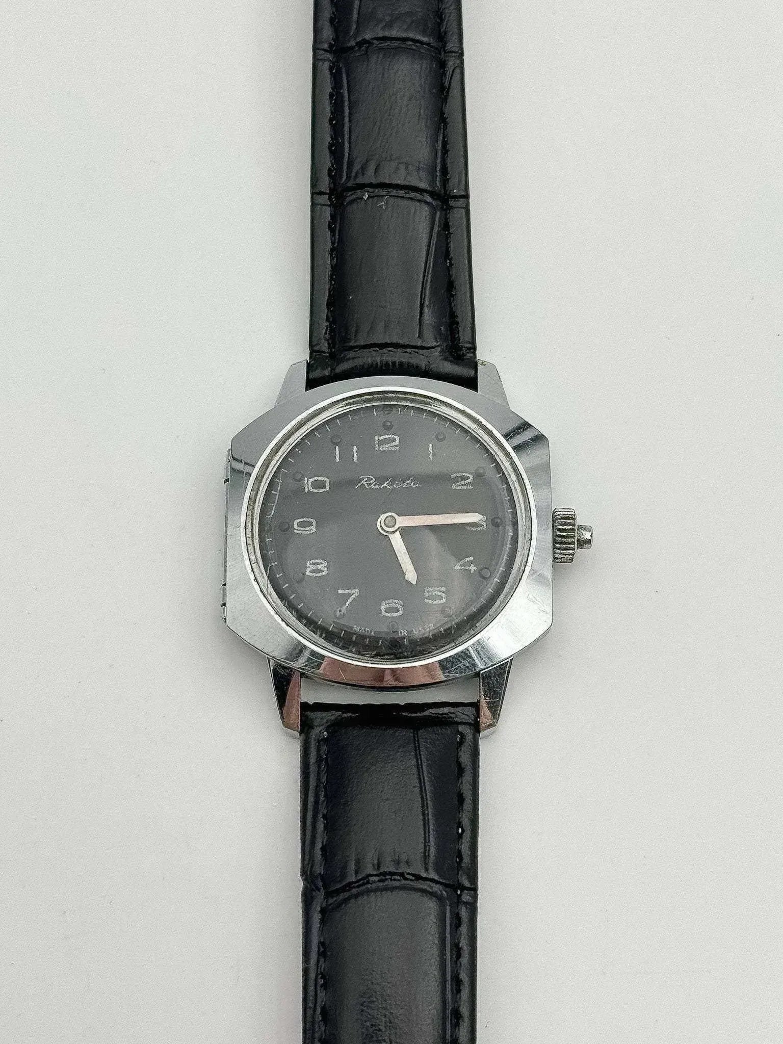 Raketa - Montre ancienne pour les aveugles cadran noir - 1980s - Atelier Victor