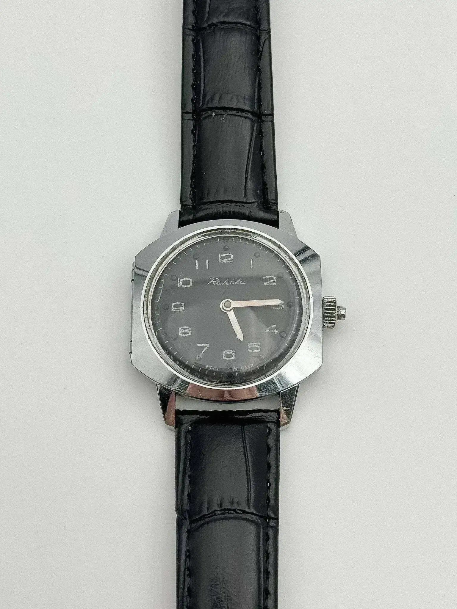 Raketa - Montre ancienne pour les aveugles cadran noir - 1980s - Atelier Victor