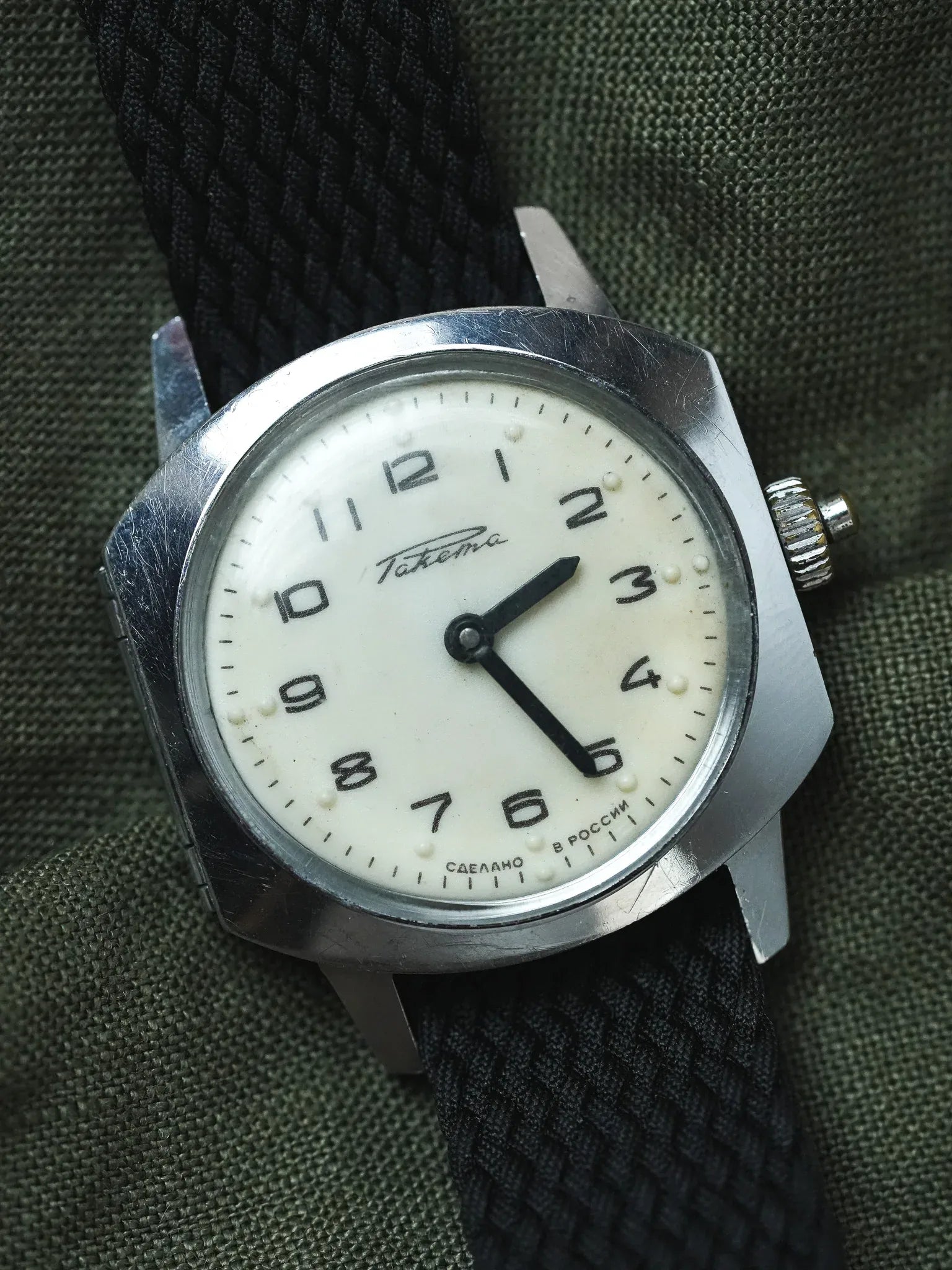 Raketa - Montre aveugle cadran braille crème - 1960s - Atelier Victor