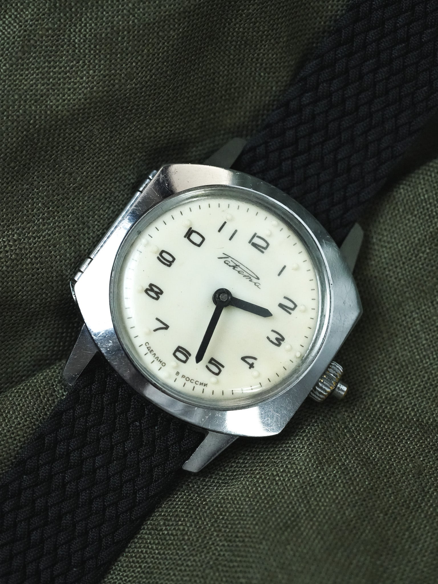 Raketa - Montre aveugle cadran braille crème - 1960s - Atelier Victor - Vintage Watch Shop